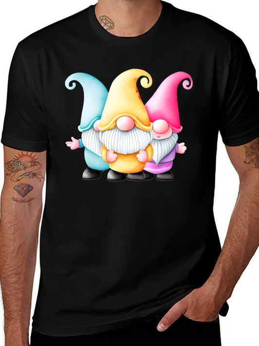 Gnome Trio Graphic T-Shirt - Fun & Festive Tee