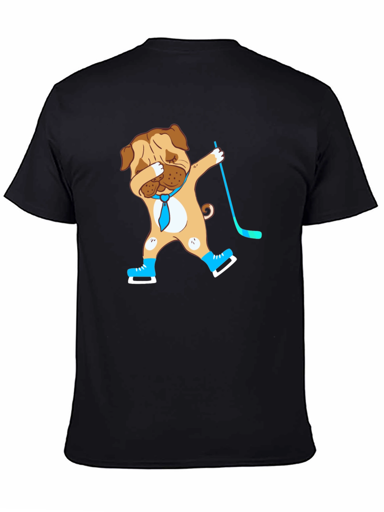 Dabbing Dog Hockey Player Graphic T-Shirt