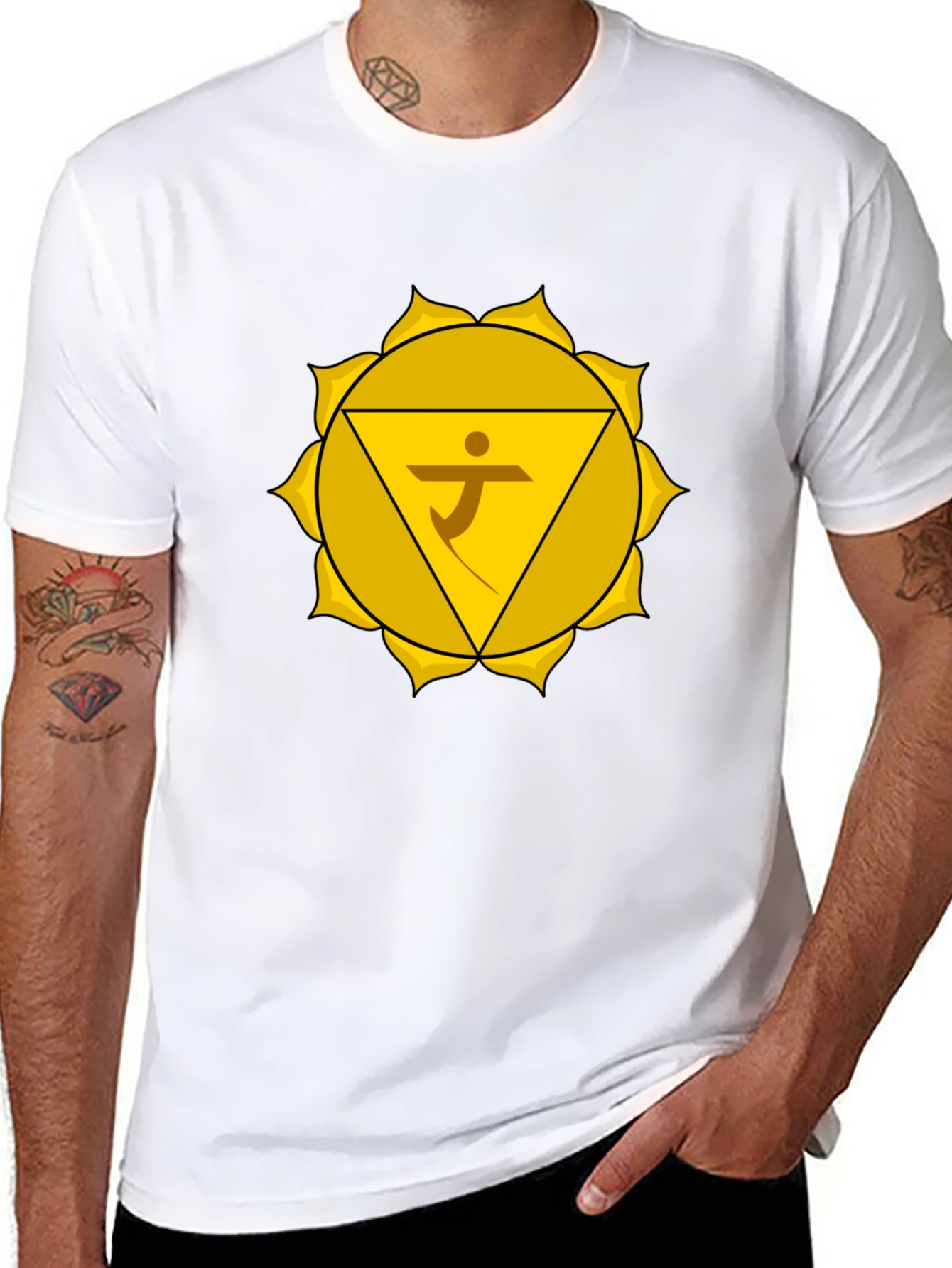 Solar Plexus Chakra Graphic Tee - Spiritual Design