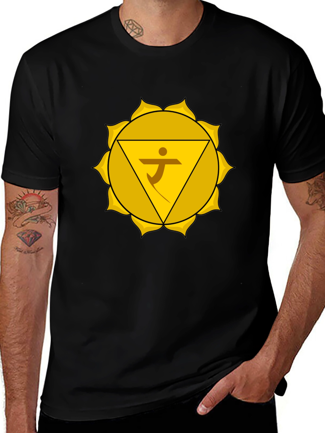 Solar Plexus Chakra Graphic Tee - Spiritual Design