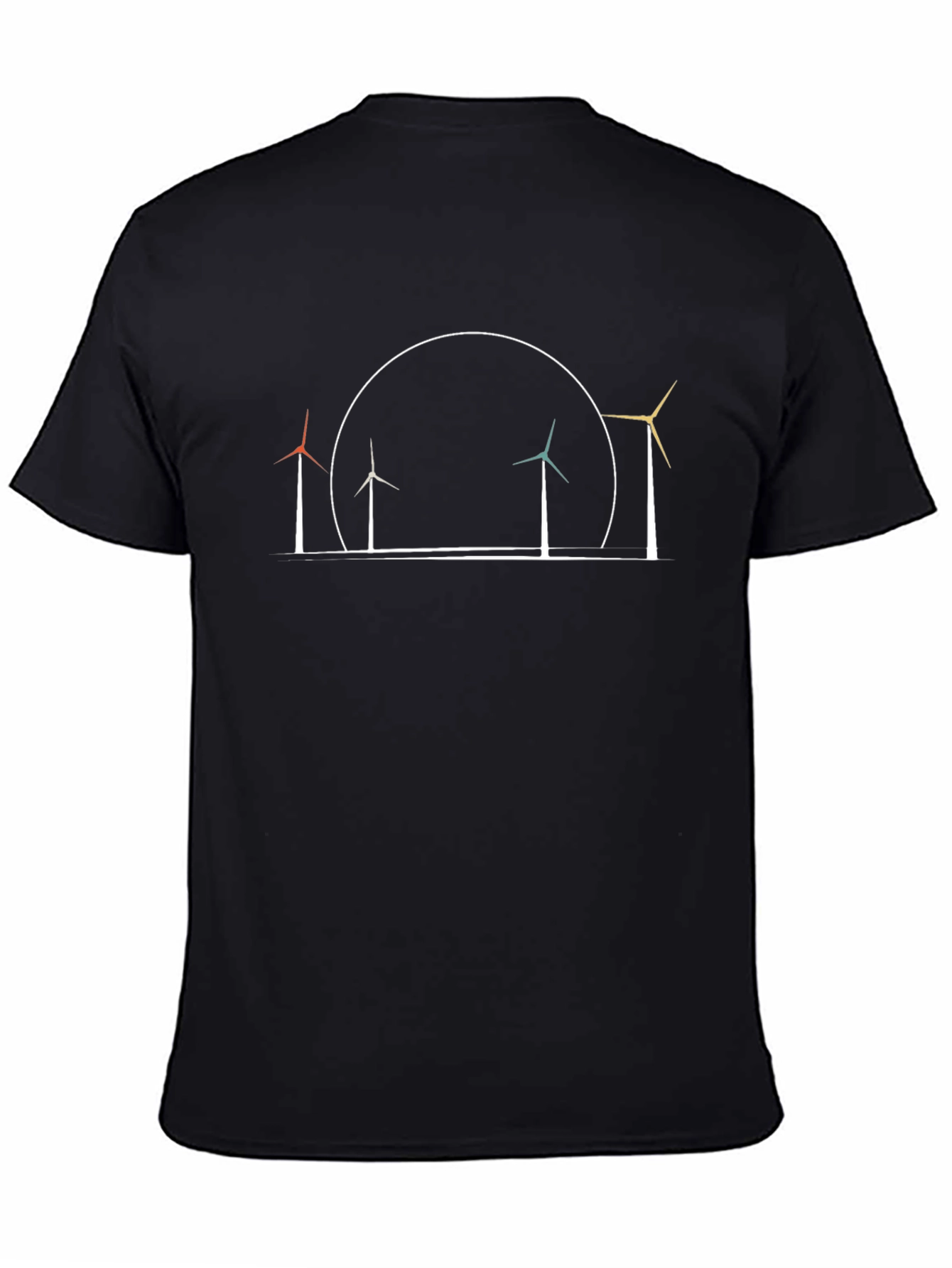 Wind Turbine Graphic Tee - Eco Friendly Design