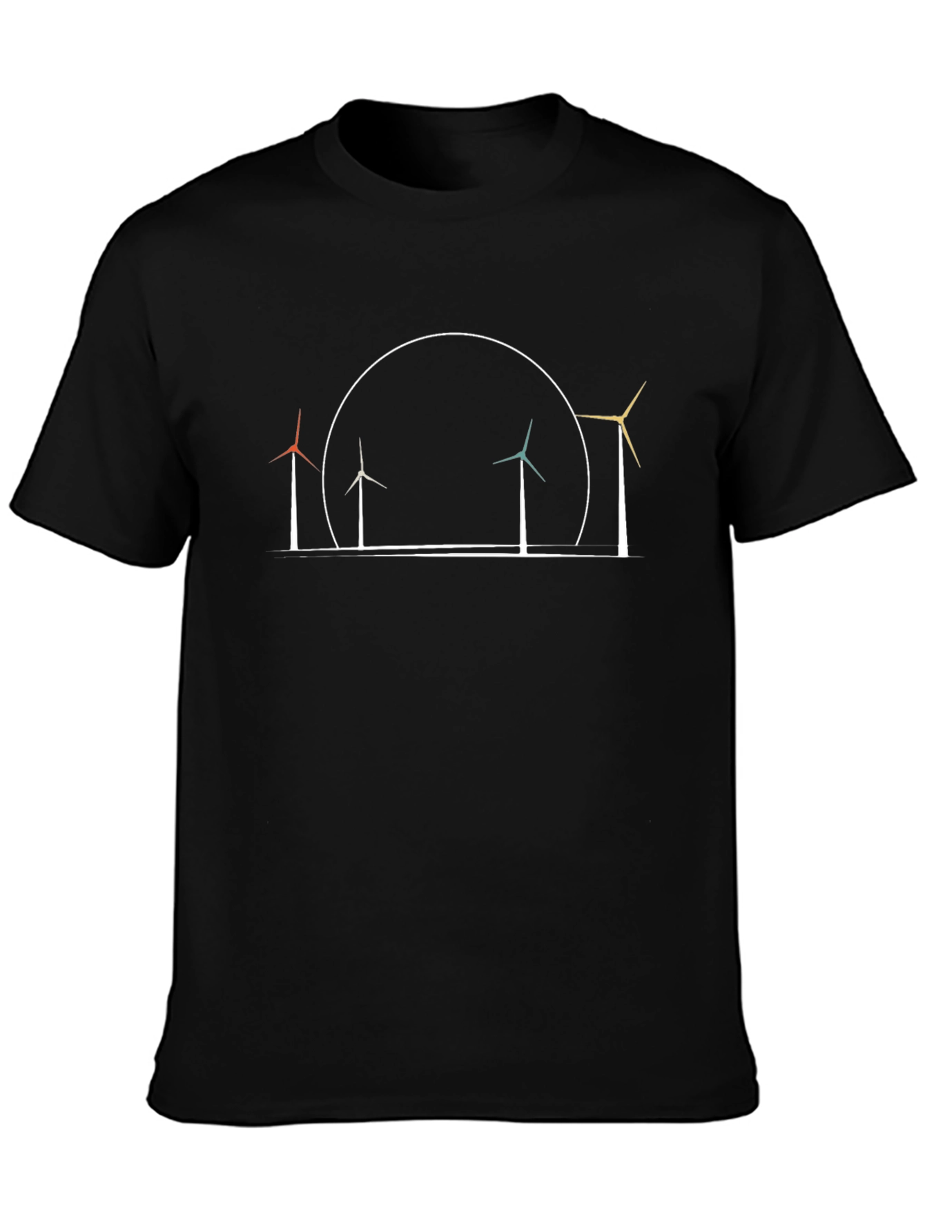 Wind Turbine Graphic Tee - Eco Friendly Design