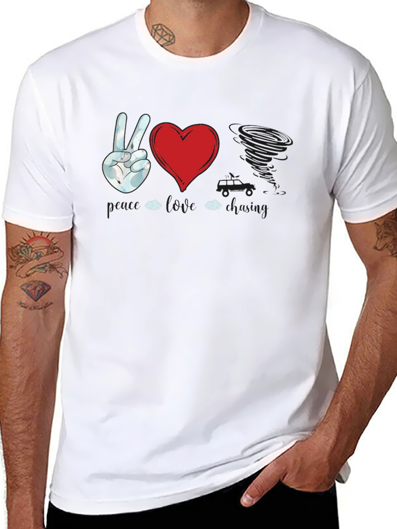 Peace Love Twister T-Shirt | Unique Graphic Tee