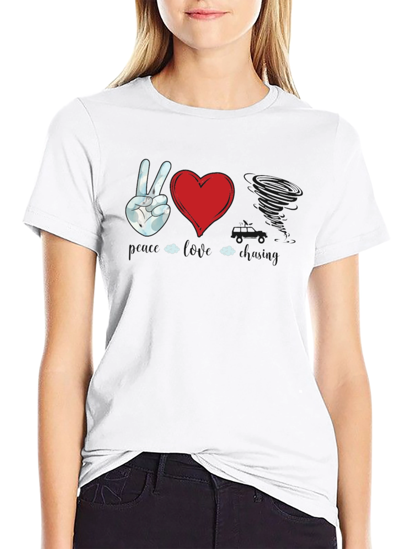 Peace Love Twister T-Shirt | Unique Graphic Tee