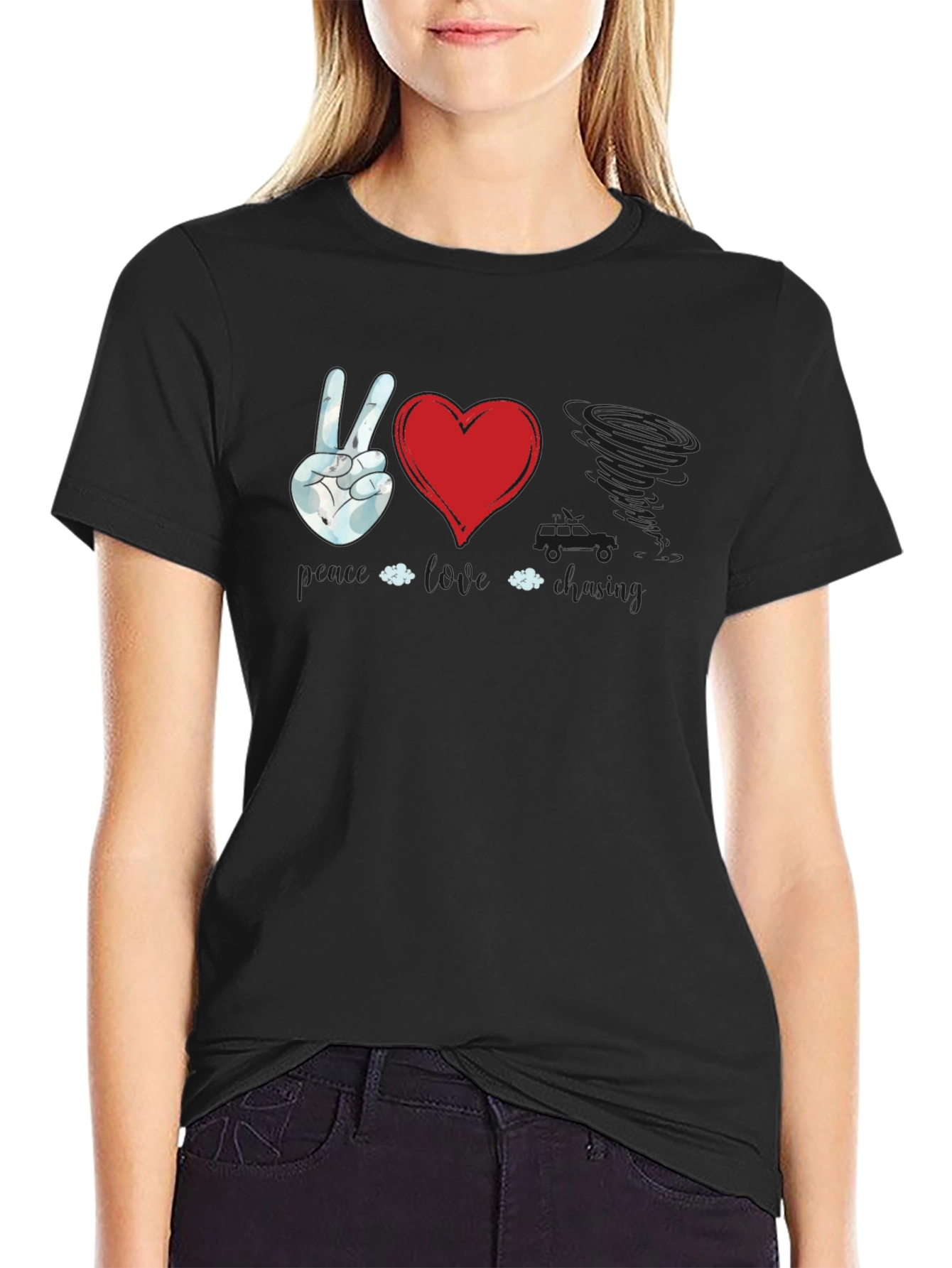 Peace Love Twister T-Shirt | Unique Graphic Tee