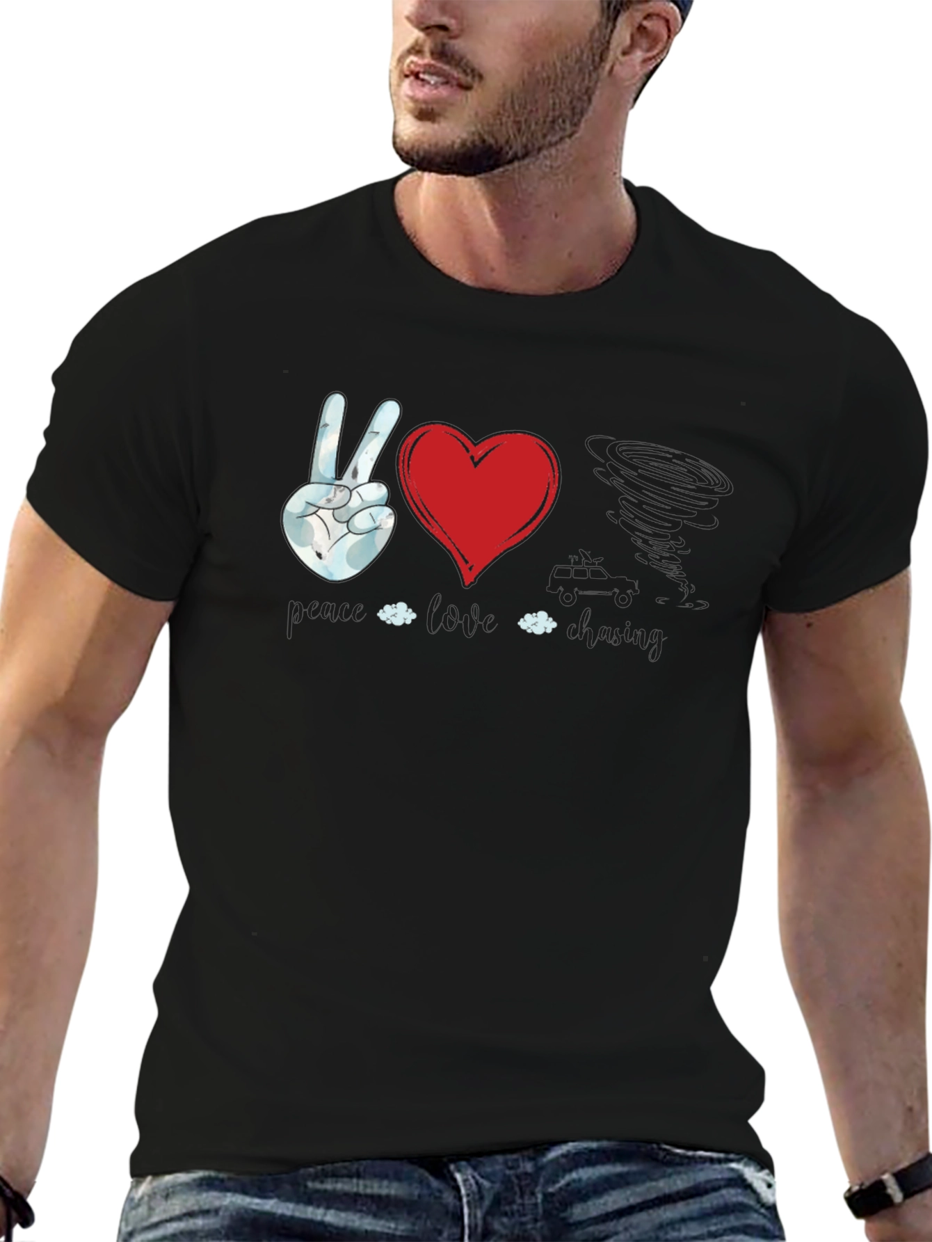 Peace Love Twister T-Shirt | Unique Graphic Tee