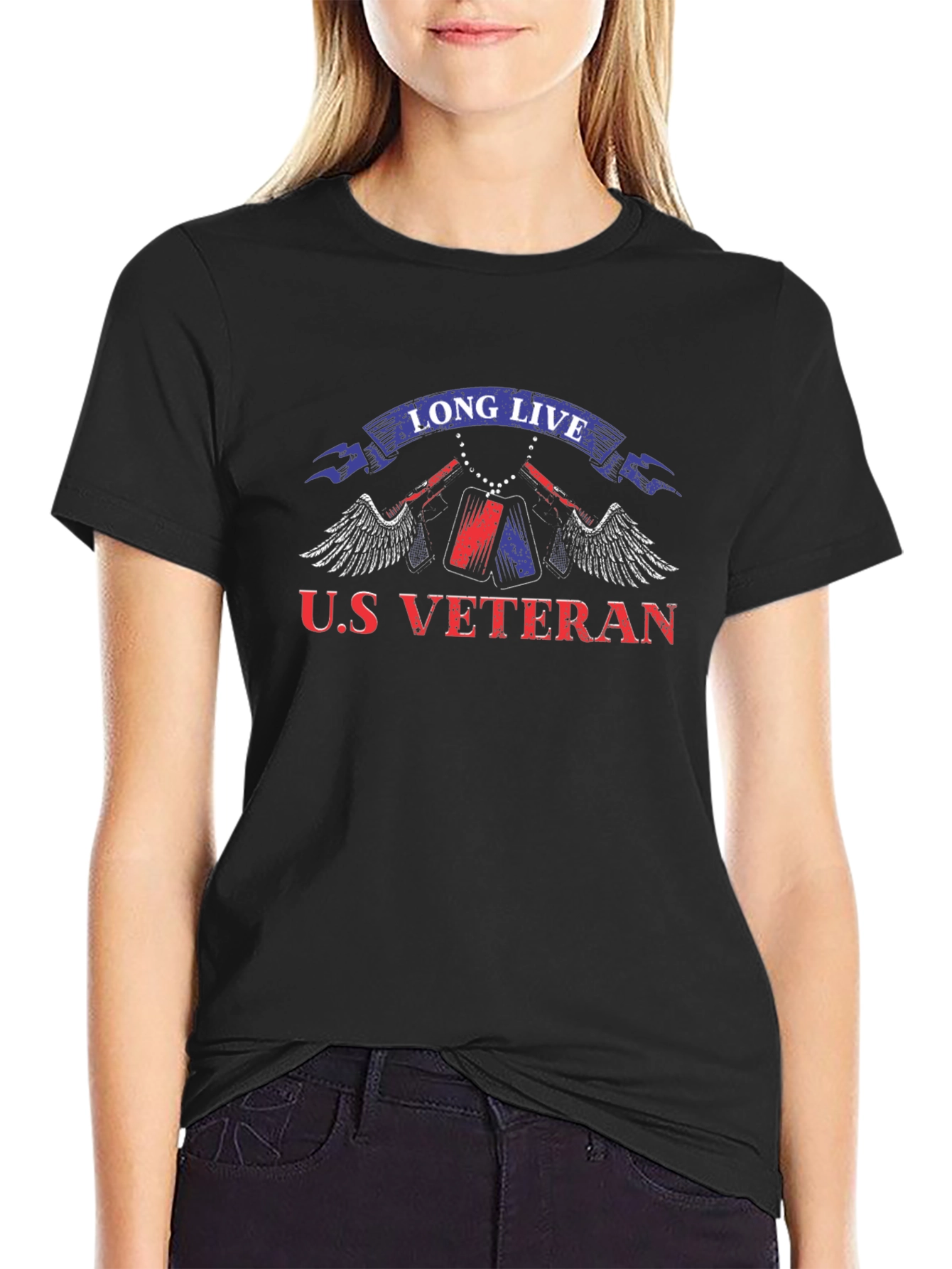 U.S. Veteran Graphic Print T-Shirt