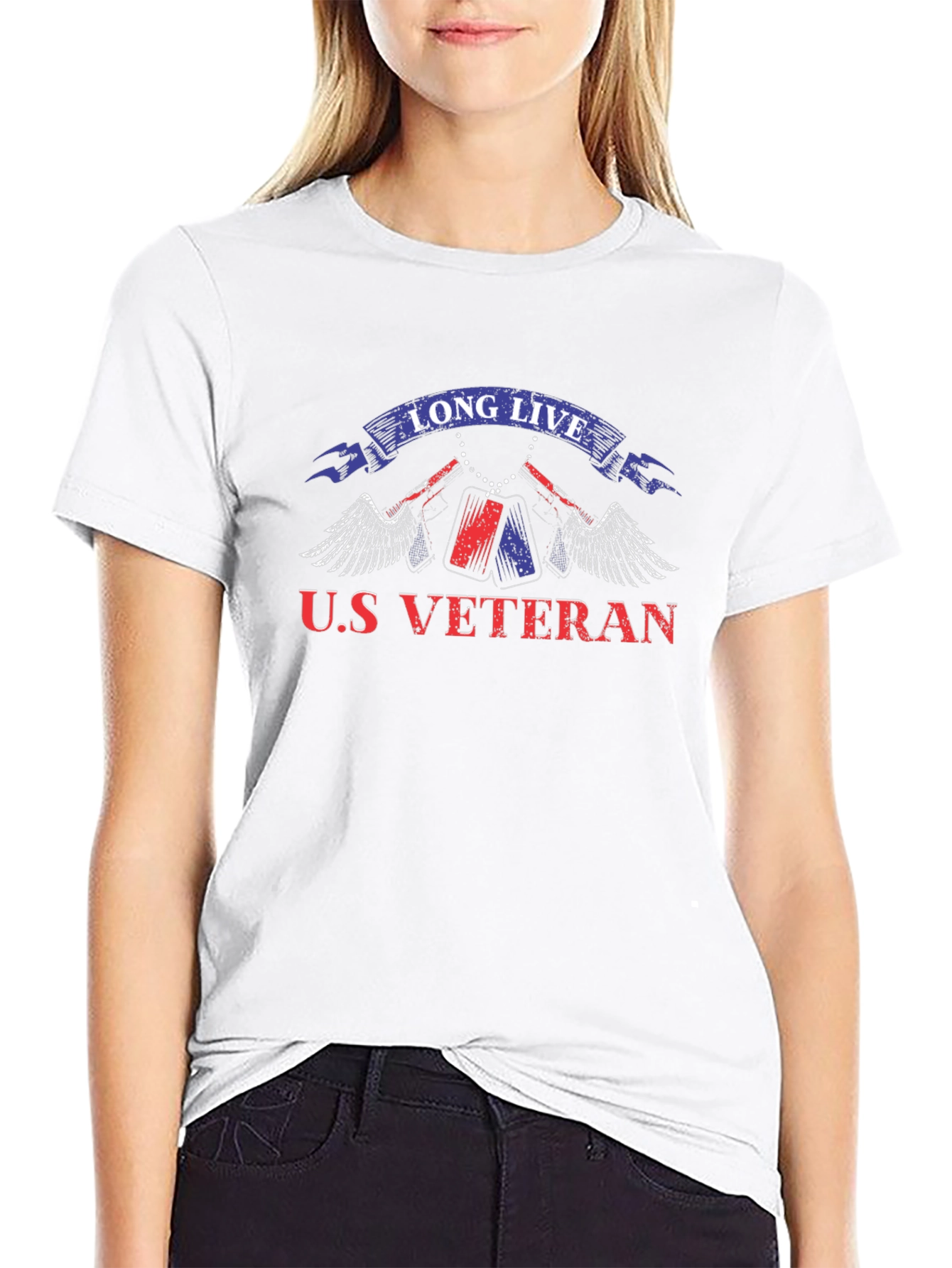 U.S. Veteran Graphic Print T-Shirt