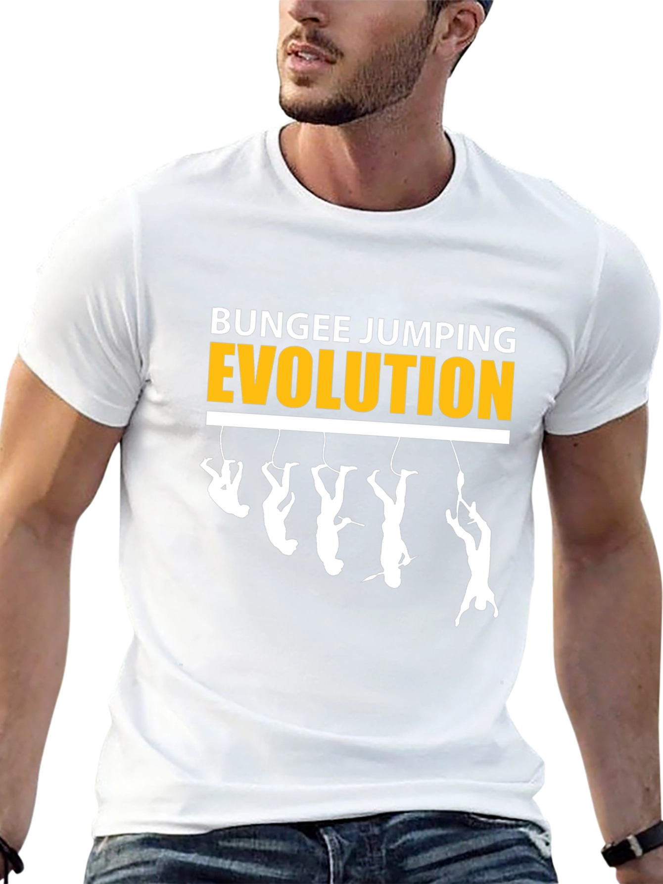 Bungee Jumping Evolution Graphic T-Shirt
