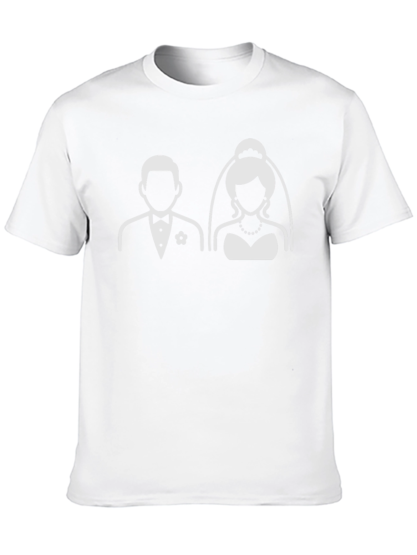 Bride and Groom Graphic Black T-Shirt