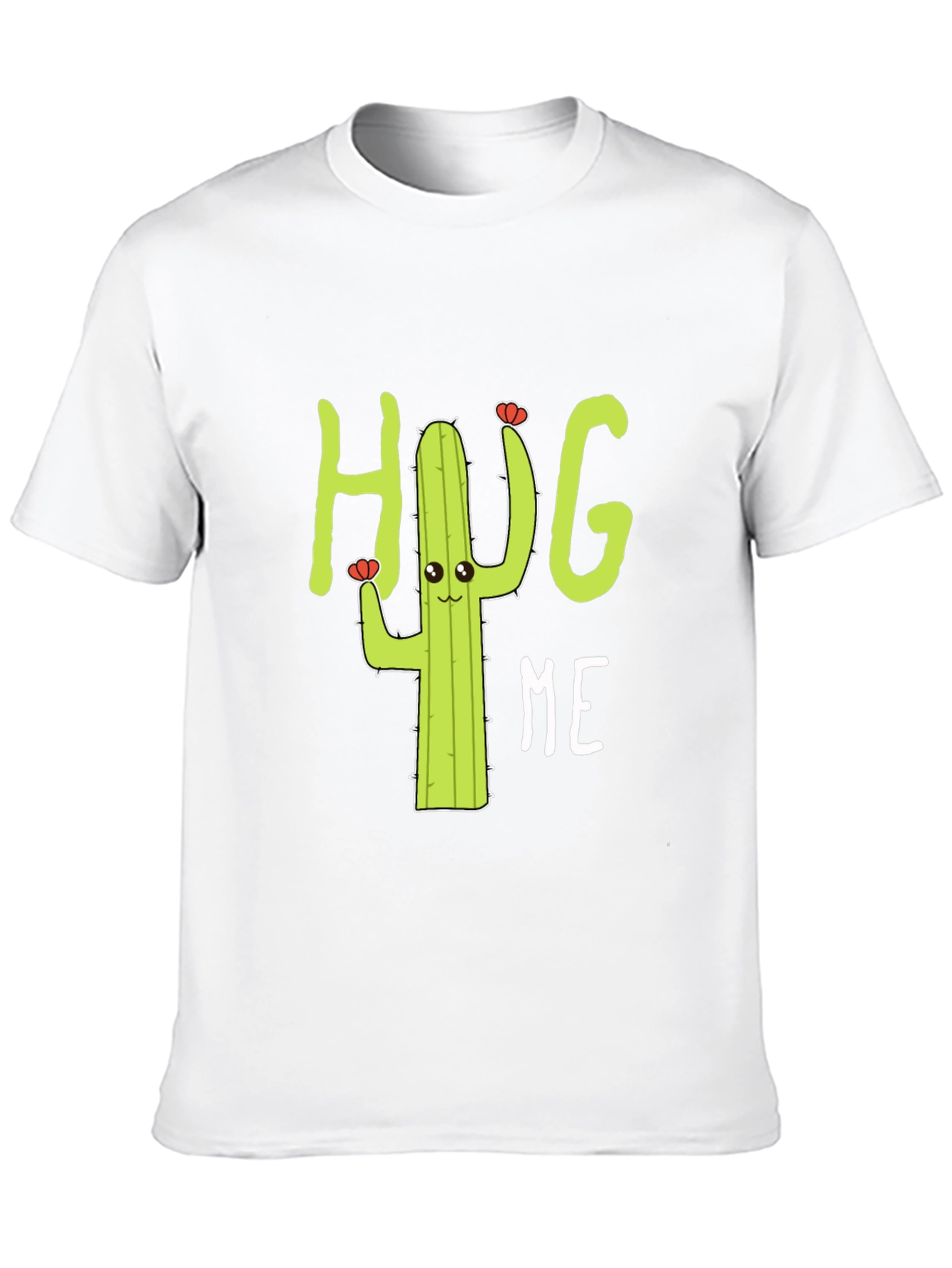 Hug Me Cactus Graphic Tee - Black