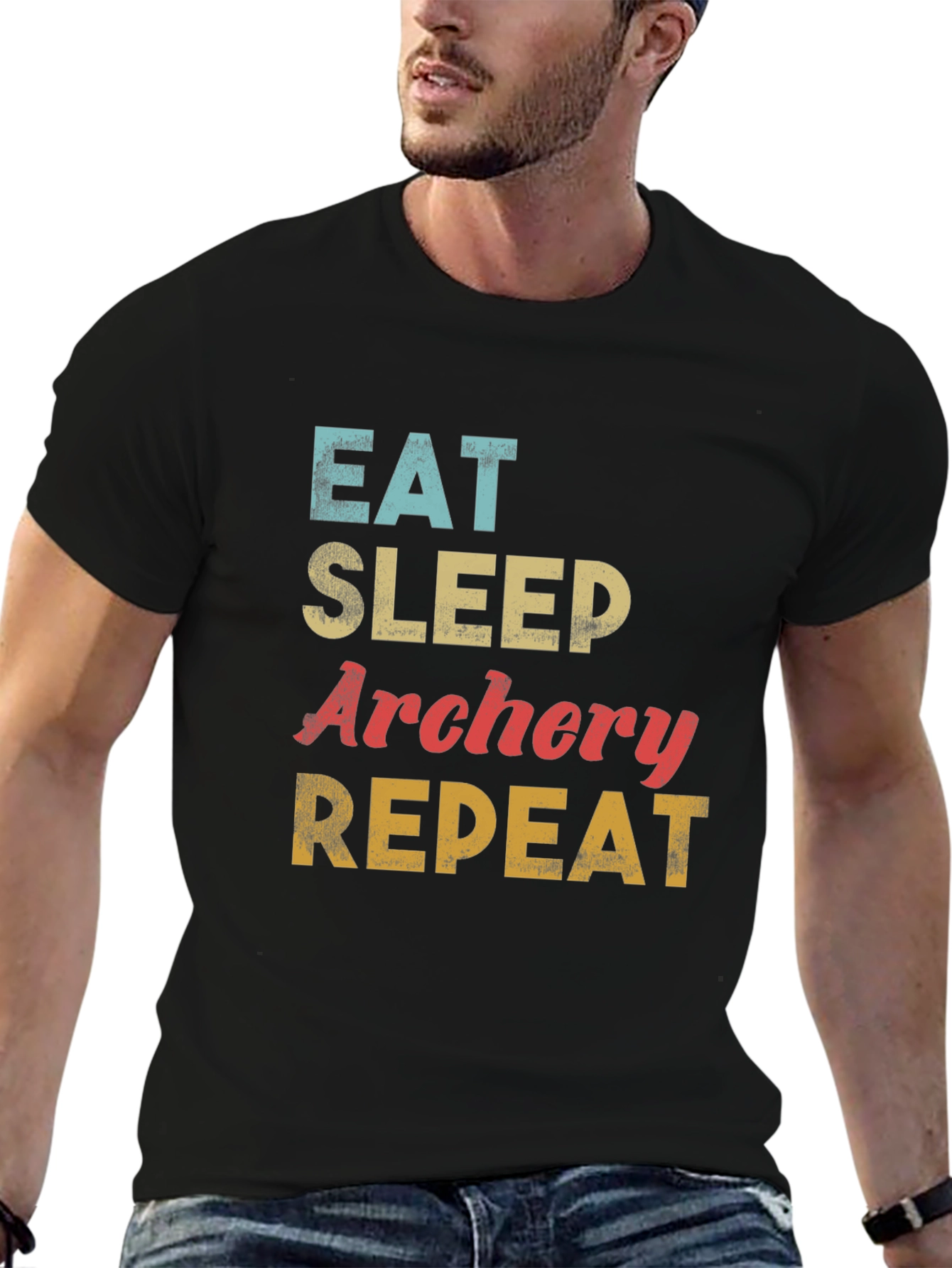 Eat Sleep Archery Repeat T-Shirt - Black