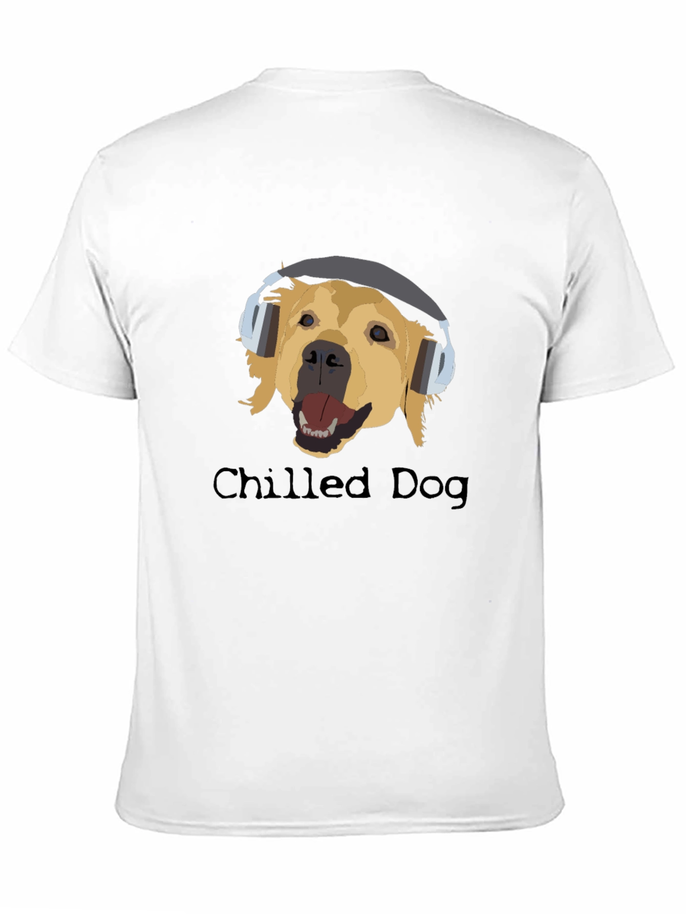 Chilled Dog Black Cotton Graphic Tee
