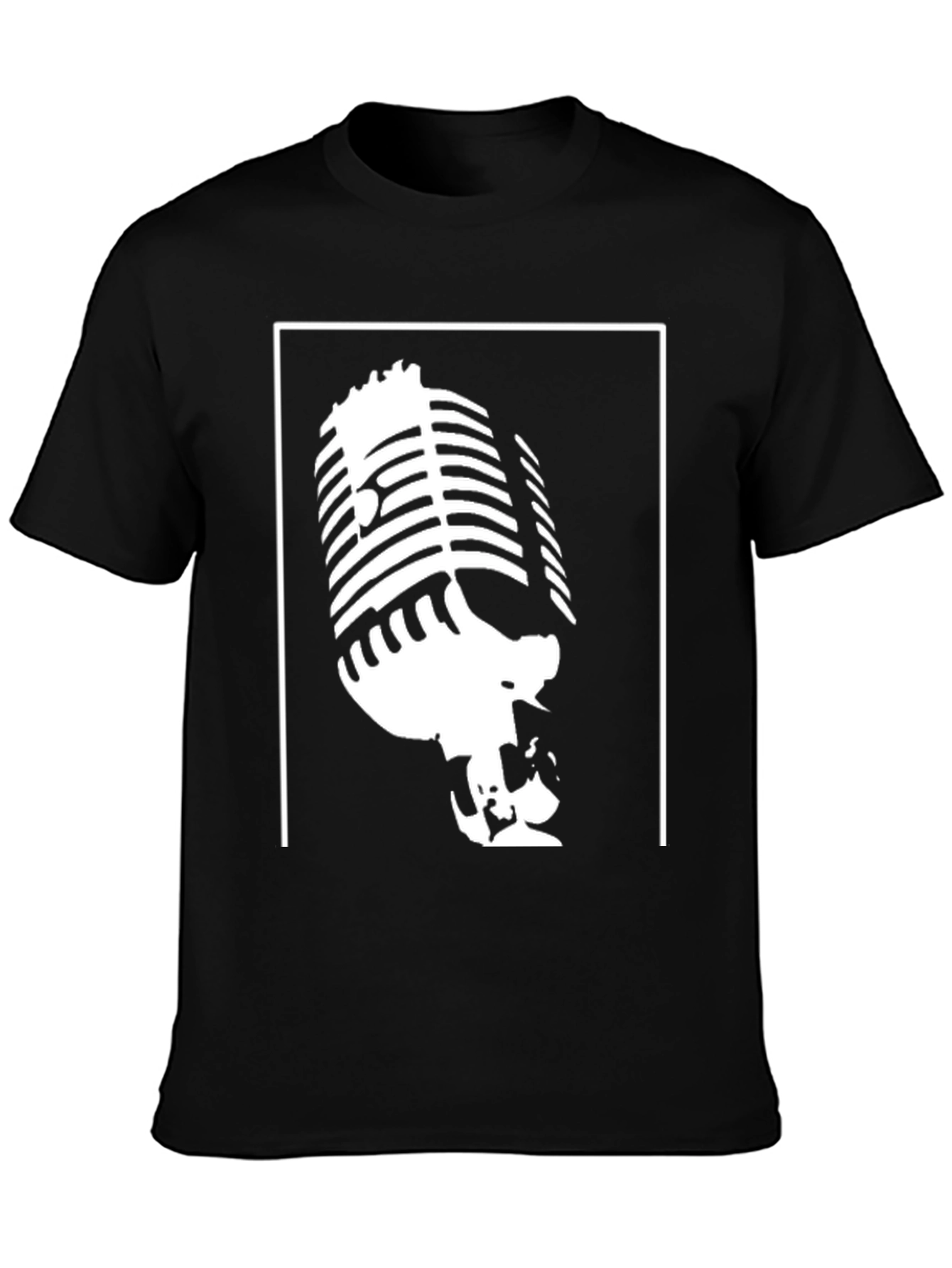 Retro Microphone Graphic Tee - Classic Cool
