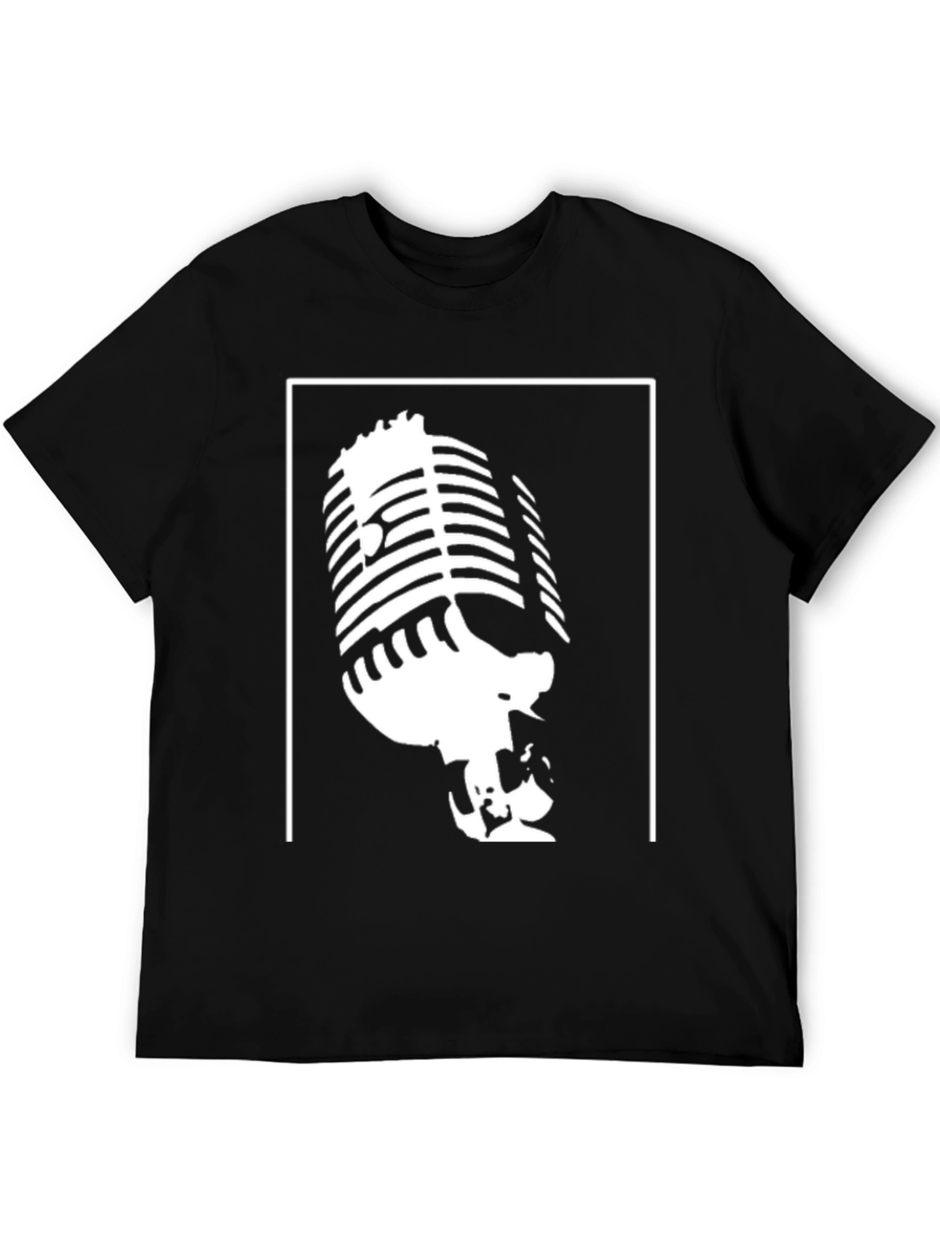 Retro Microphone Graphic Tee - Classic Cool