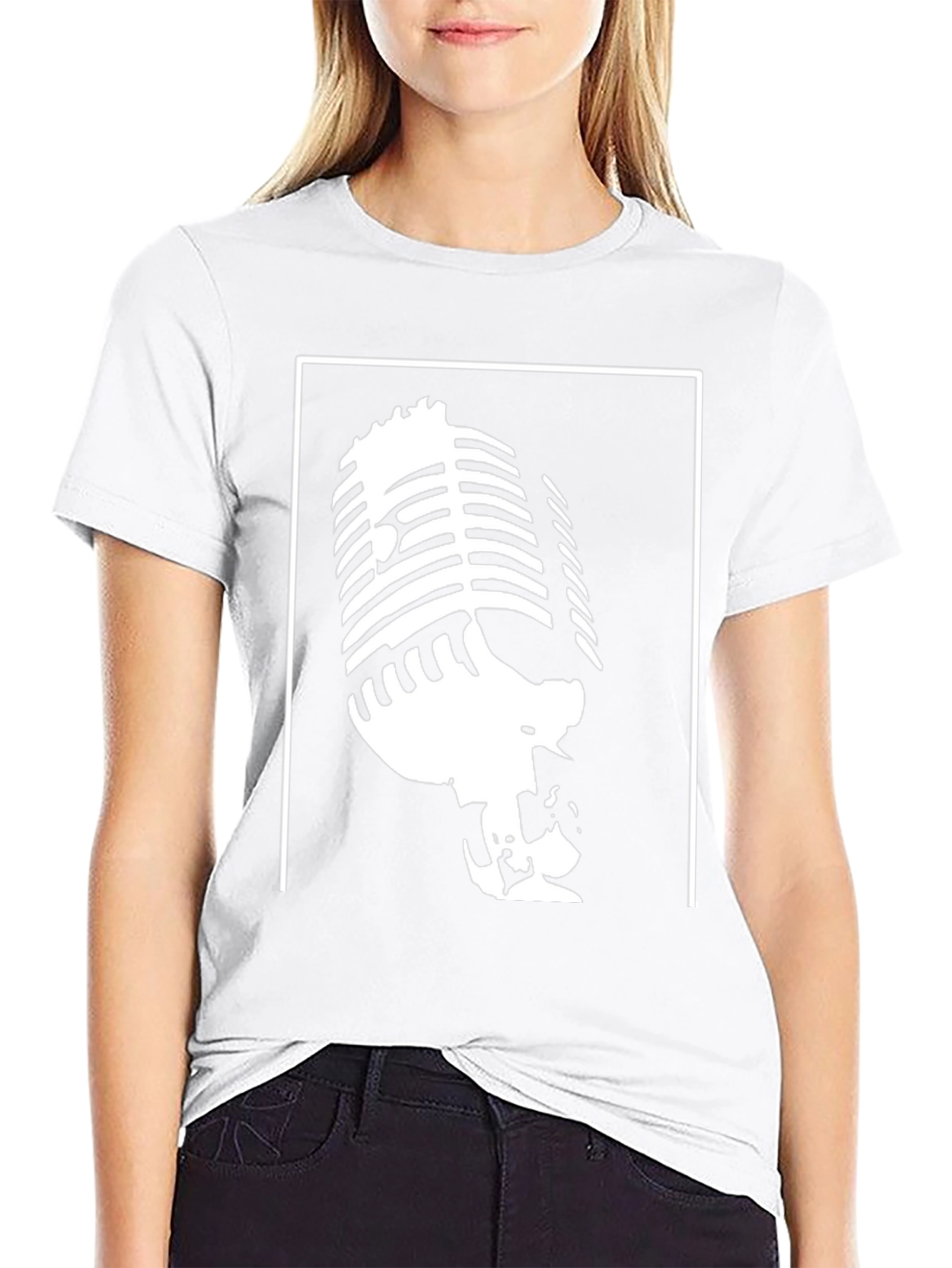 Retro Microphone Graphic Tee - Classic Cool