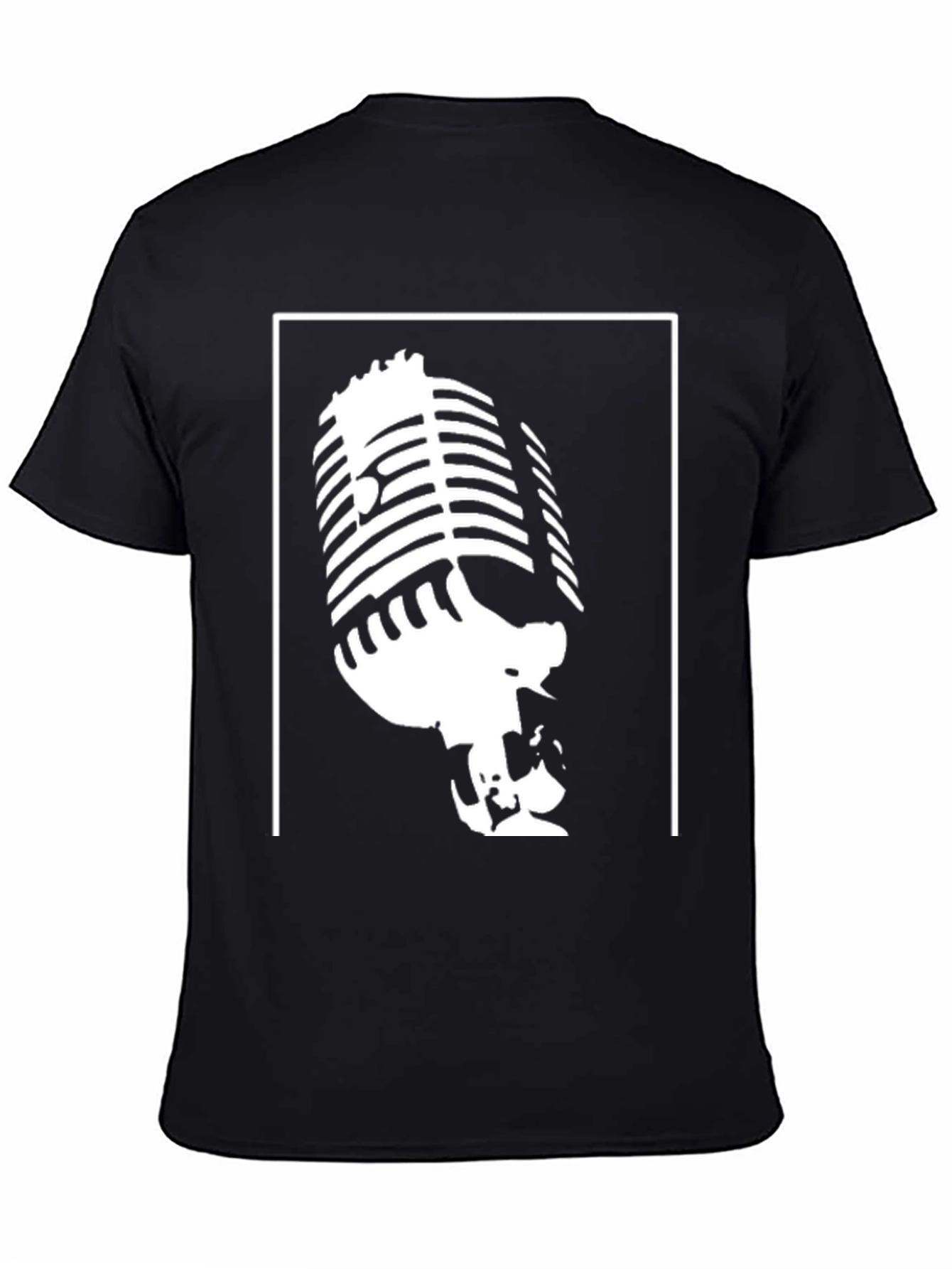 Retro Microphone Graphic Tee - Classic Cool