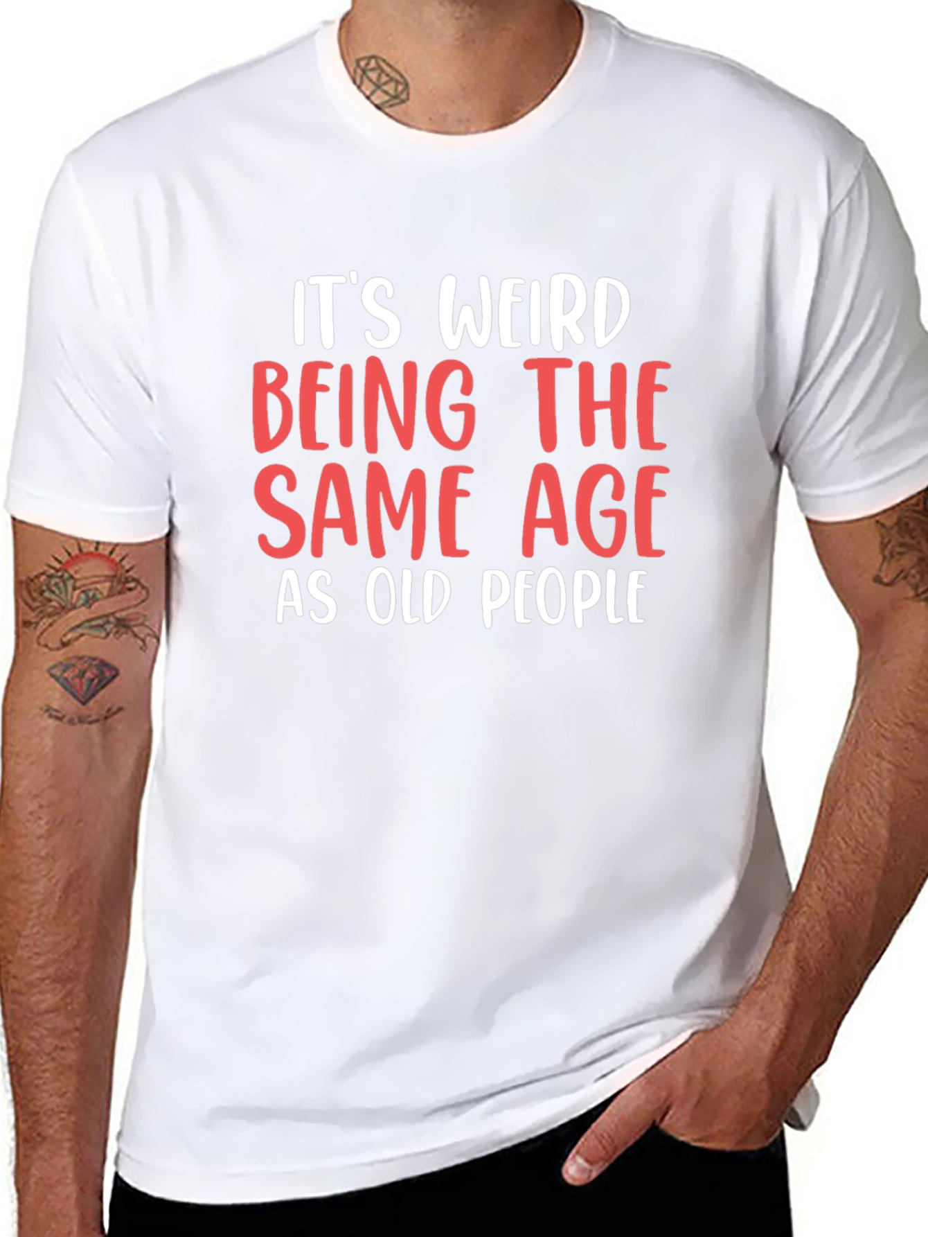 Funny Same Age As Old People Graphic Tee