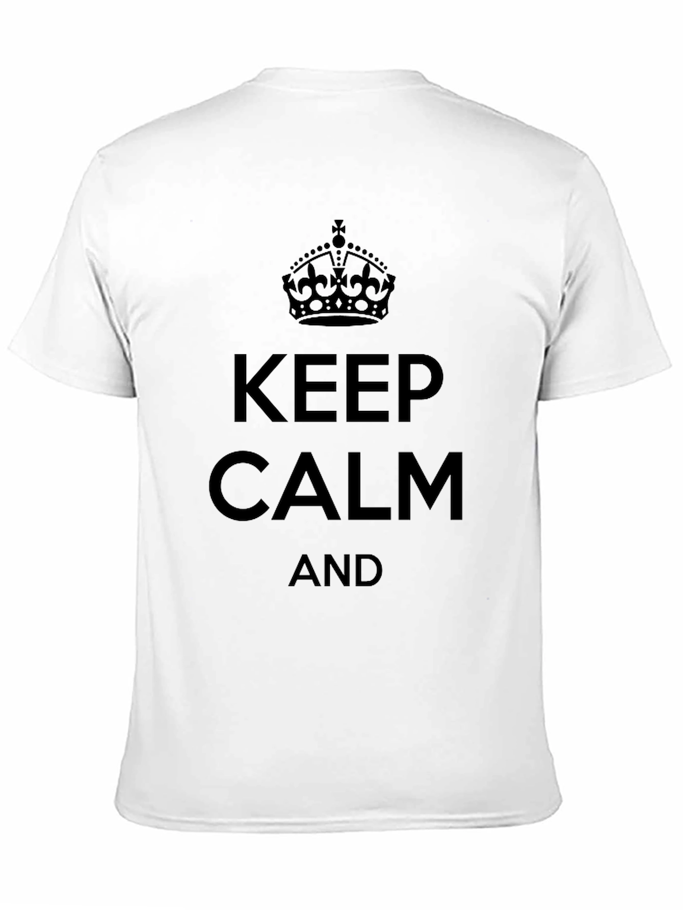 Keep Calm Graphic Tee - Black Cotton T-Shirt