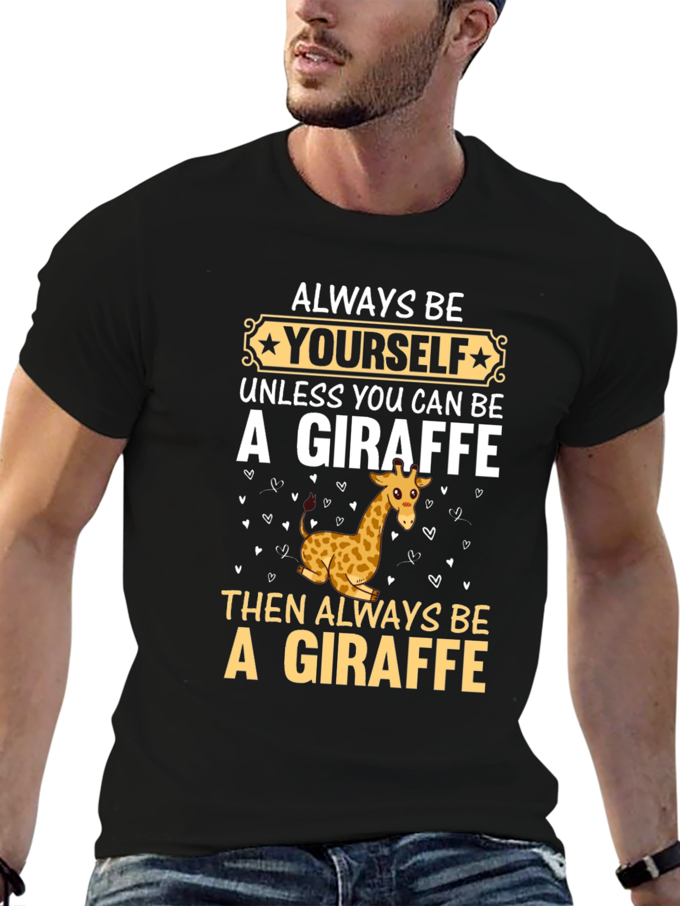 Be Yourself Giraffe T-Shirt - Funny Graphic Tee