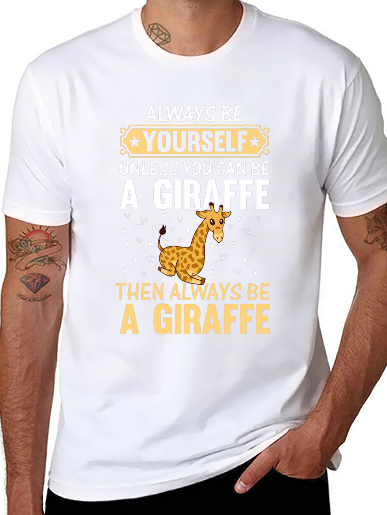 Be Yourself Giraffe T-Shirt - Funny Graphic Tee