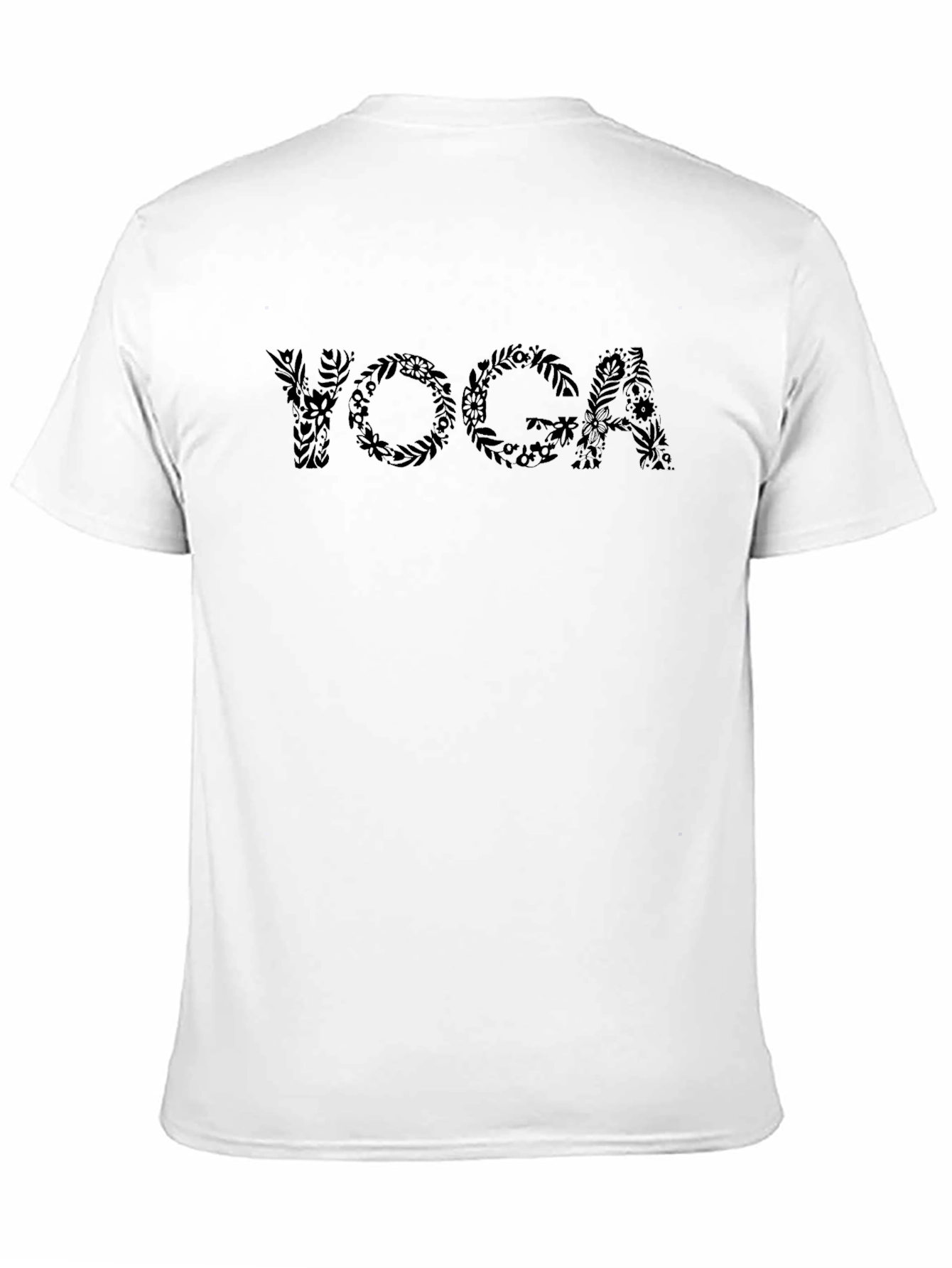 Floral Yoga T-Shirt - Black Tee