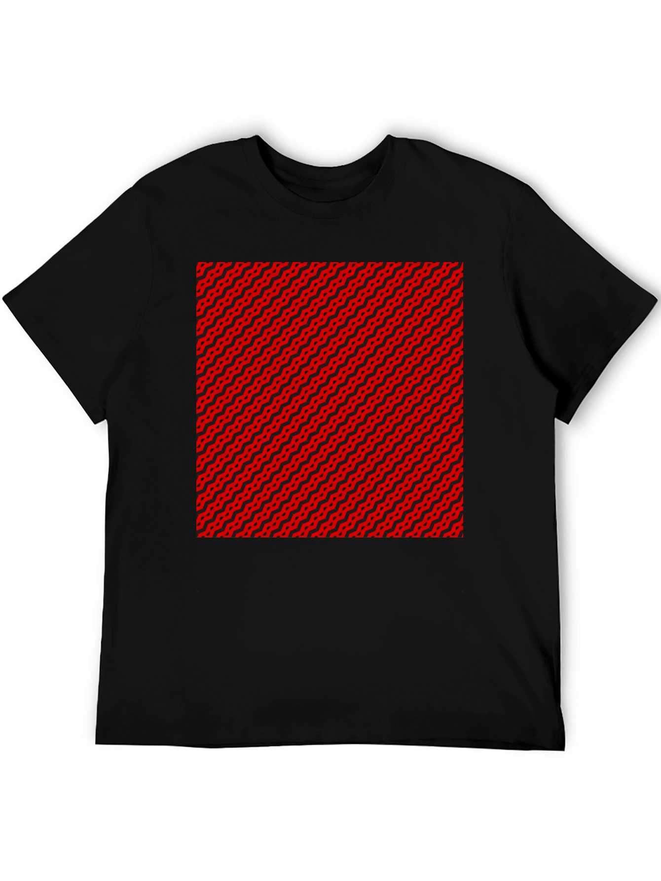 Abstract Pattern Black T-Shirt