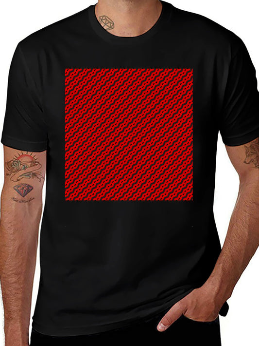Abstract Pattern Black T-Shirt
