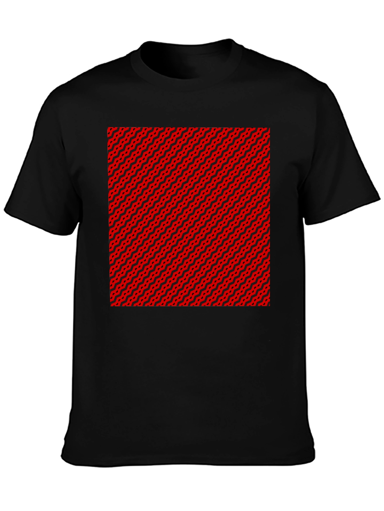 Abstract Pattern Black T-Shirt