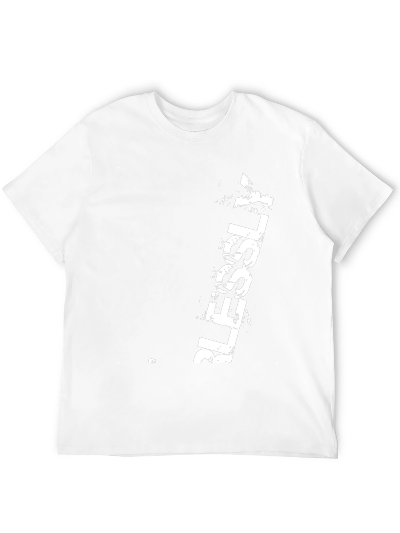 Mens Black T-Shirt with White BLESSLY Print