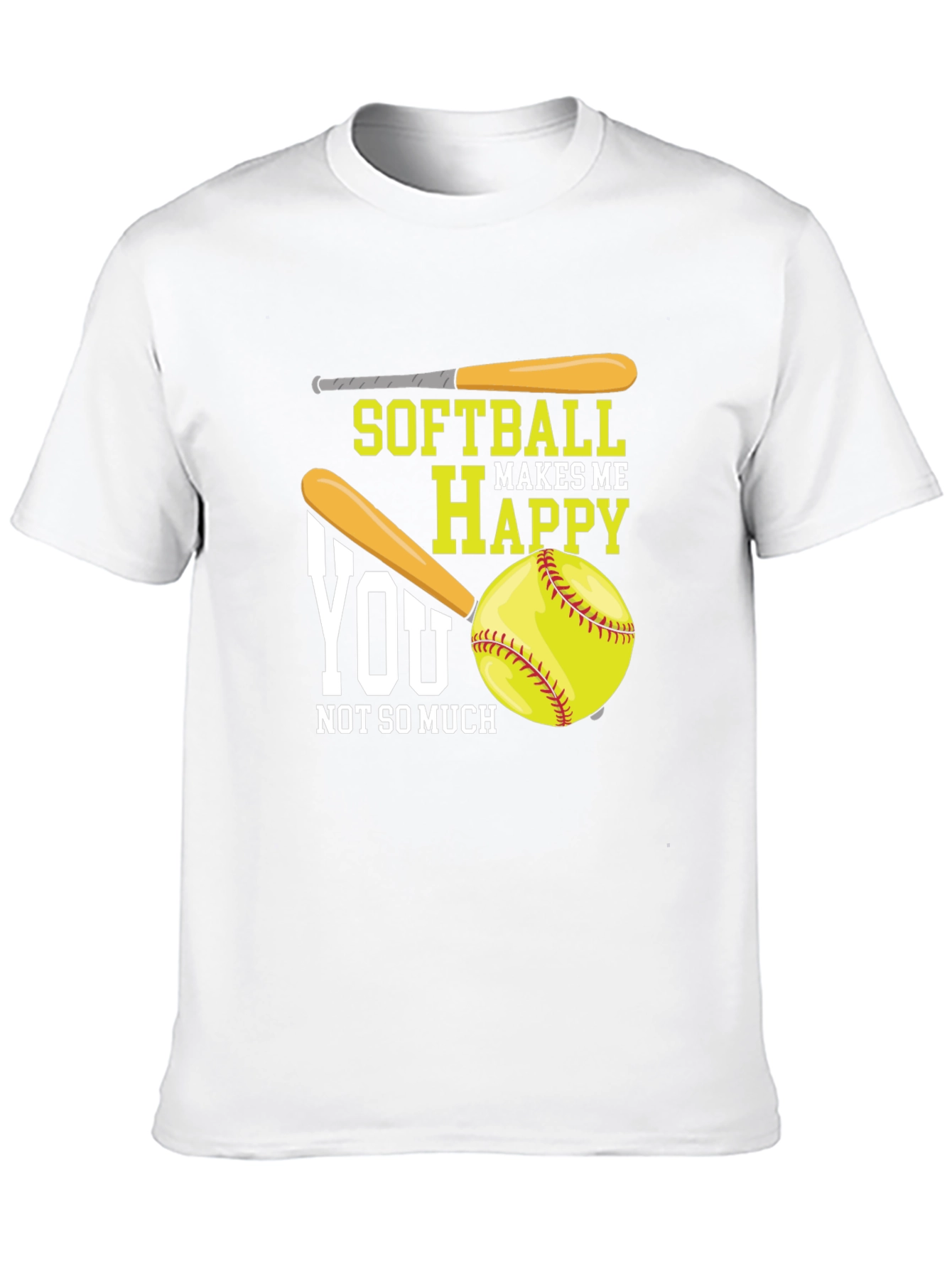 Softball Makes Me Happy Graphic Tee