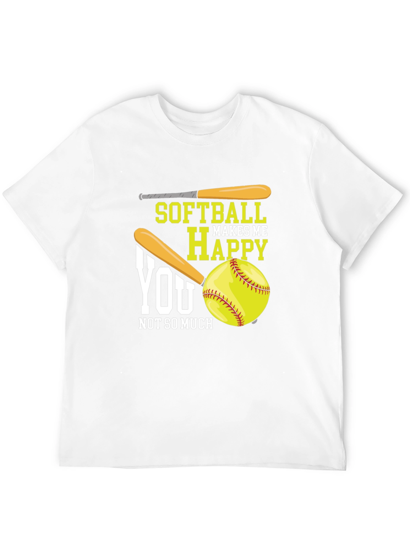 Softball Makes Me Happy Graphic Tee