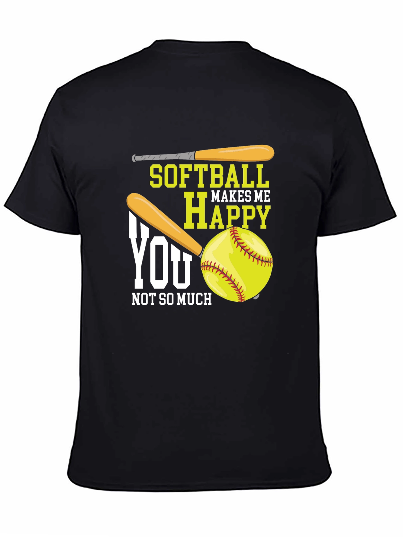 Softball Makes Me Happy Graphic Tee