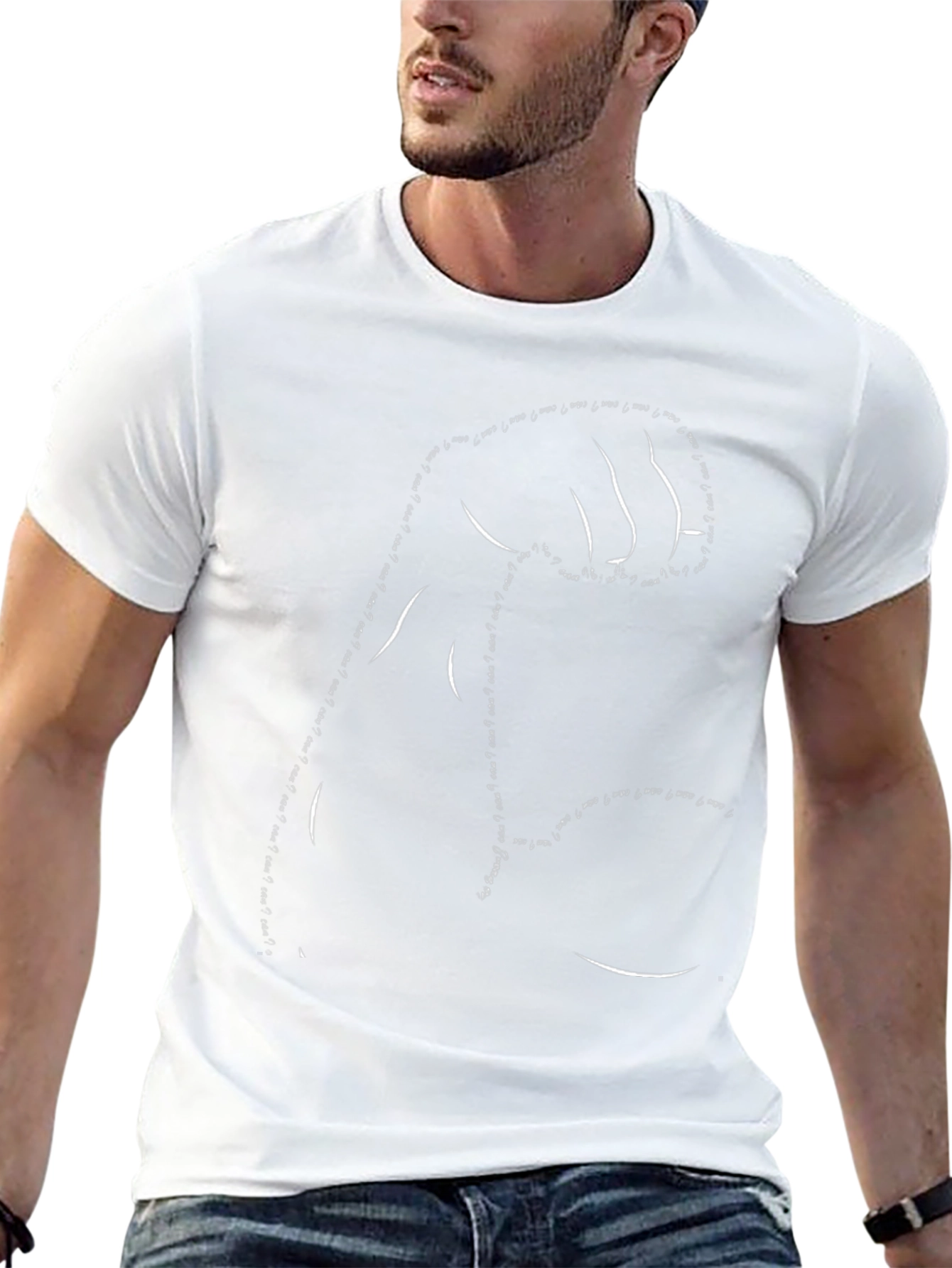 Bicep Flex Graphic Tee - Black Cotton T-Shirt