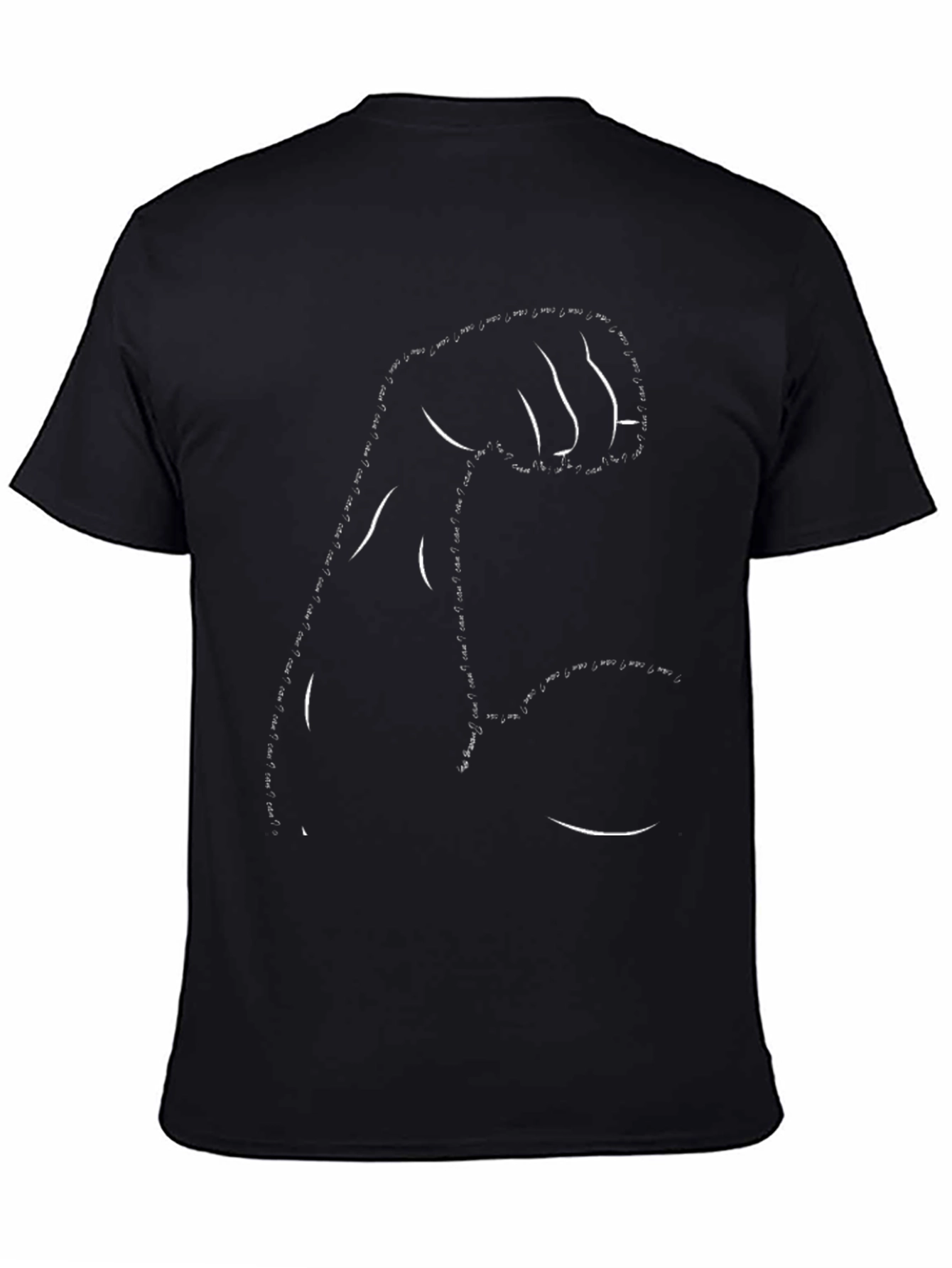 Bicep Flex Graphic Tee - Black Cotton T-Shirt
