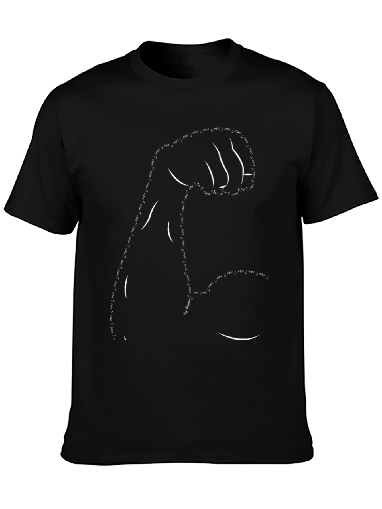Bicep Flex Graphic Tee - Black Cotton T-Shirt