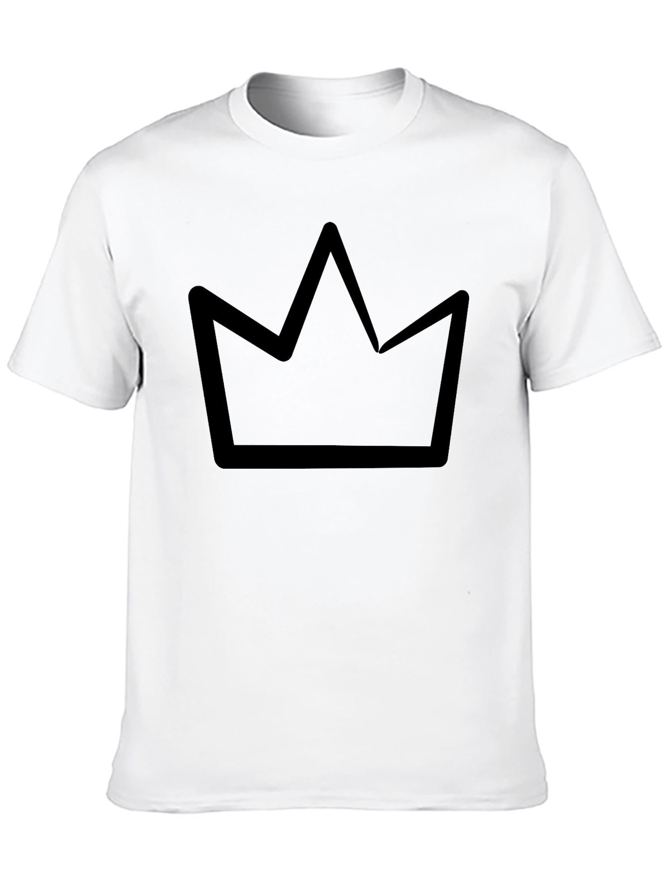 Crown Graphic Tee - Unisex Casual Black T-Shirt