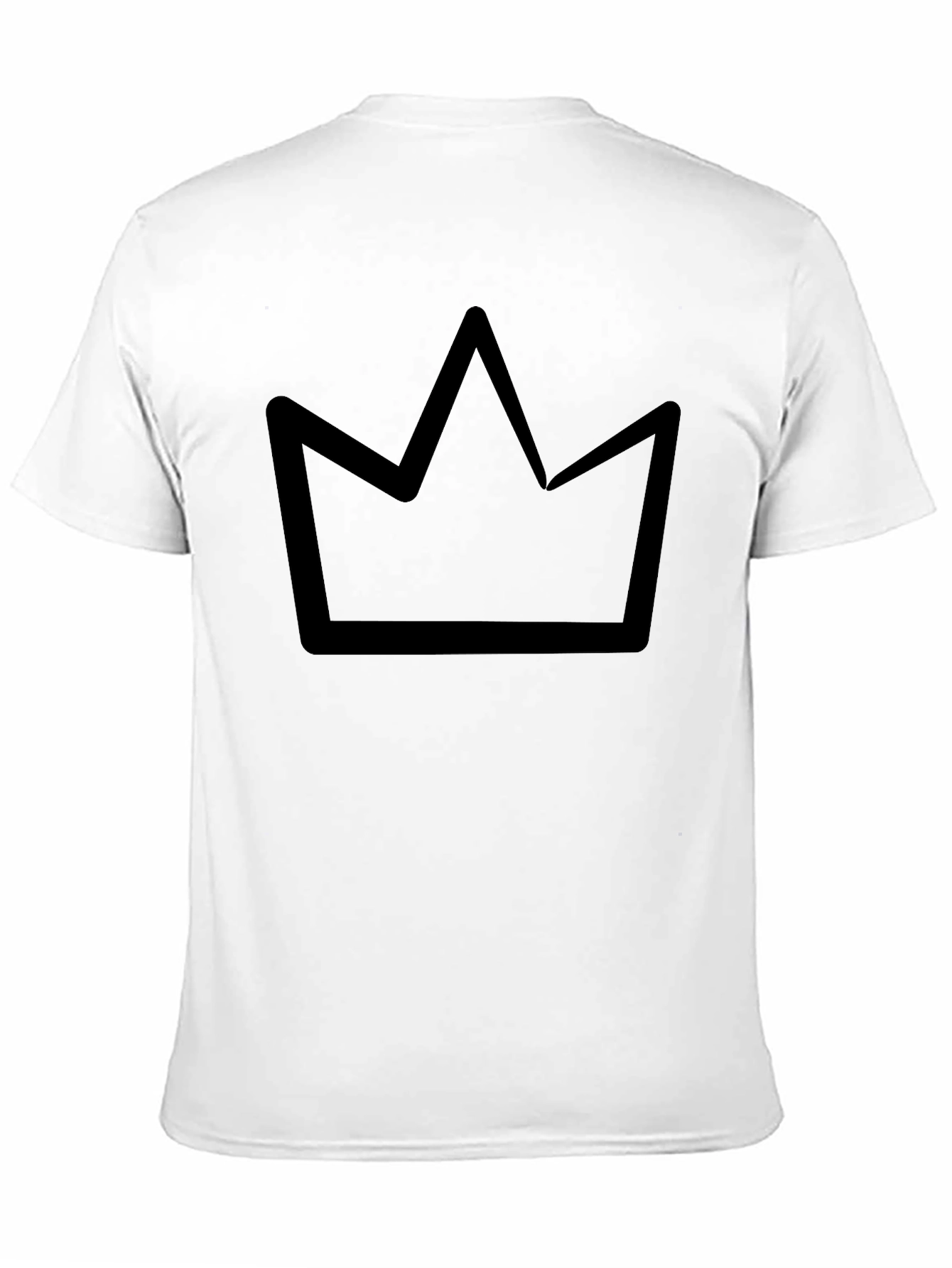 Crown Graphic Tee - Unisex Casual Black T-Shirt