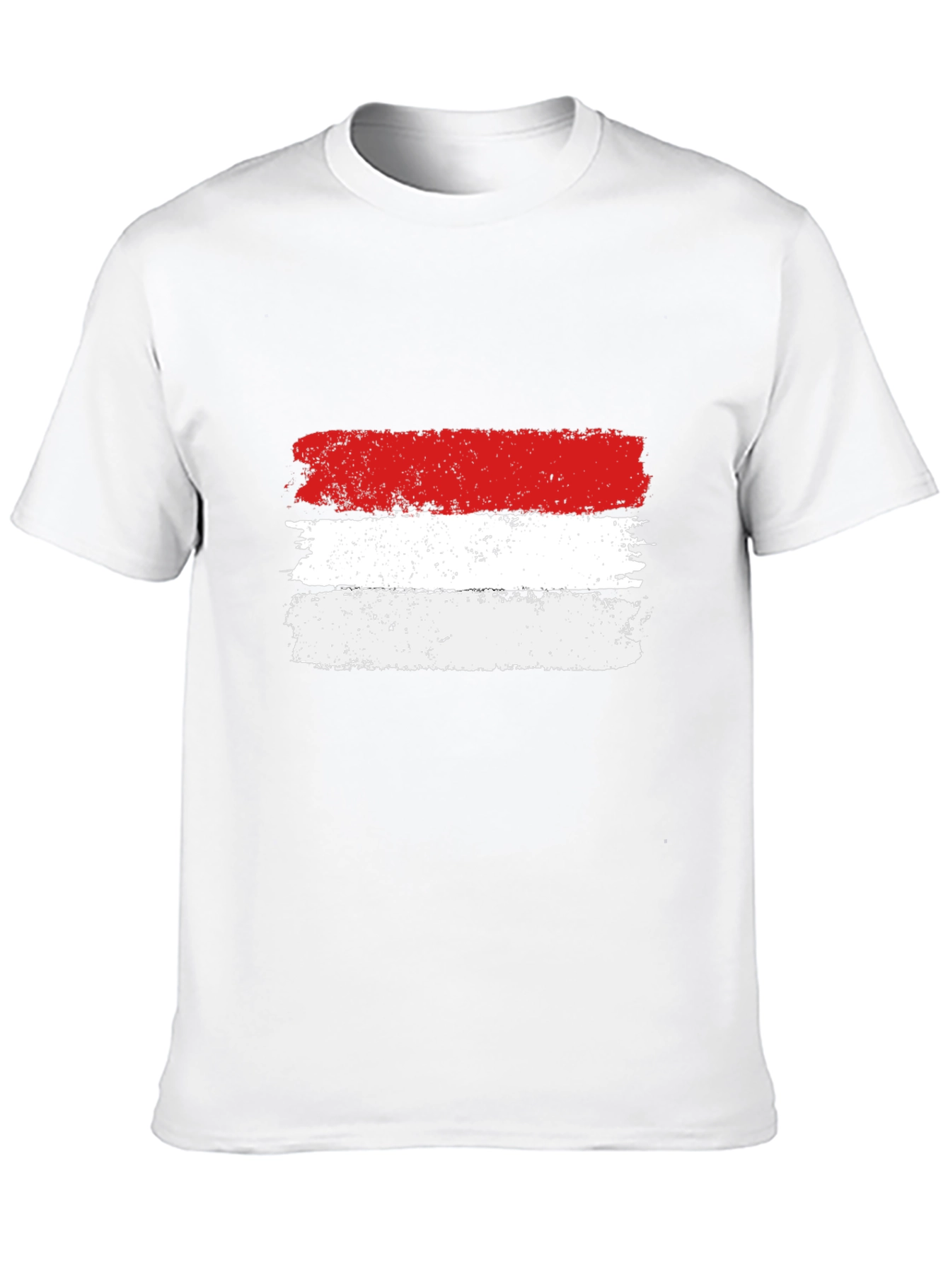 Distressed Indonesia Flag Black T-Shirt