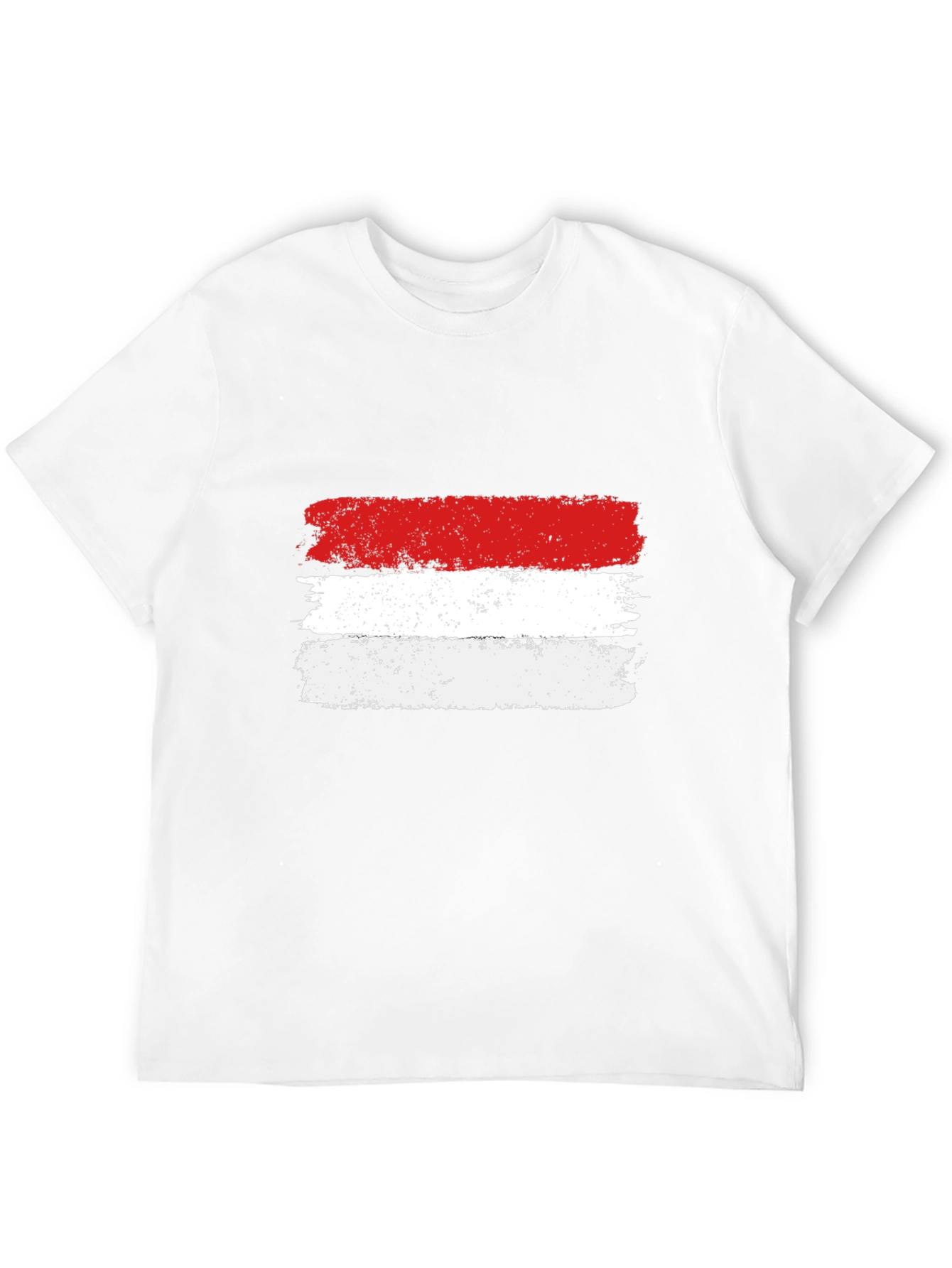 Distressed Indonesia Flag Black T-Shirt