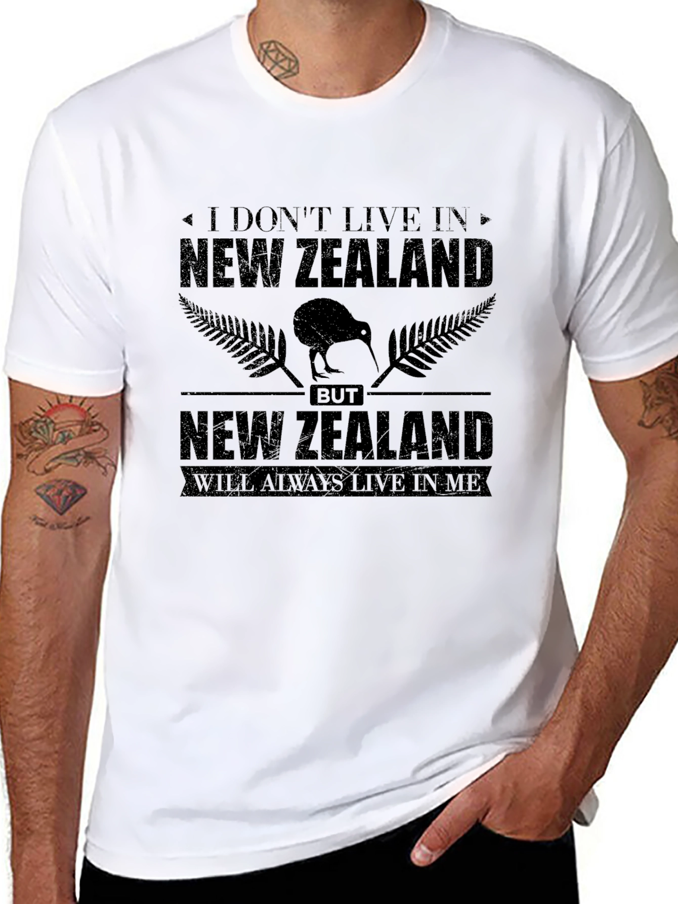 New Zealand Pride Black Graphic T-Shirt