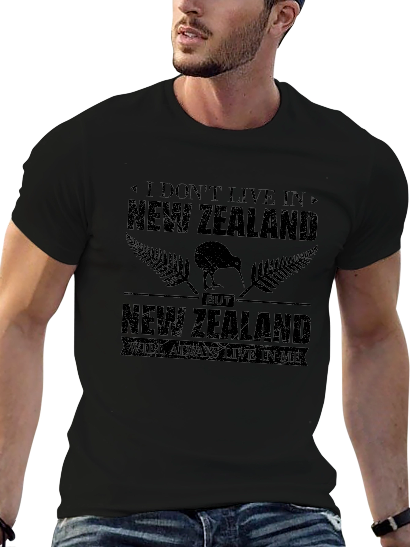 New Zealand Pride Black Graphic T-Shirt
