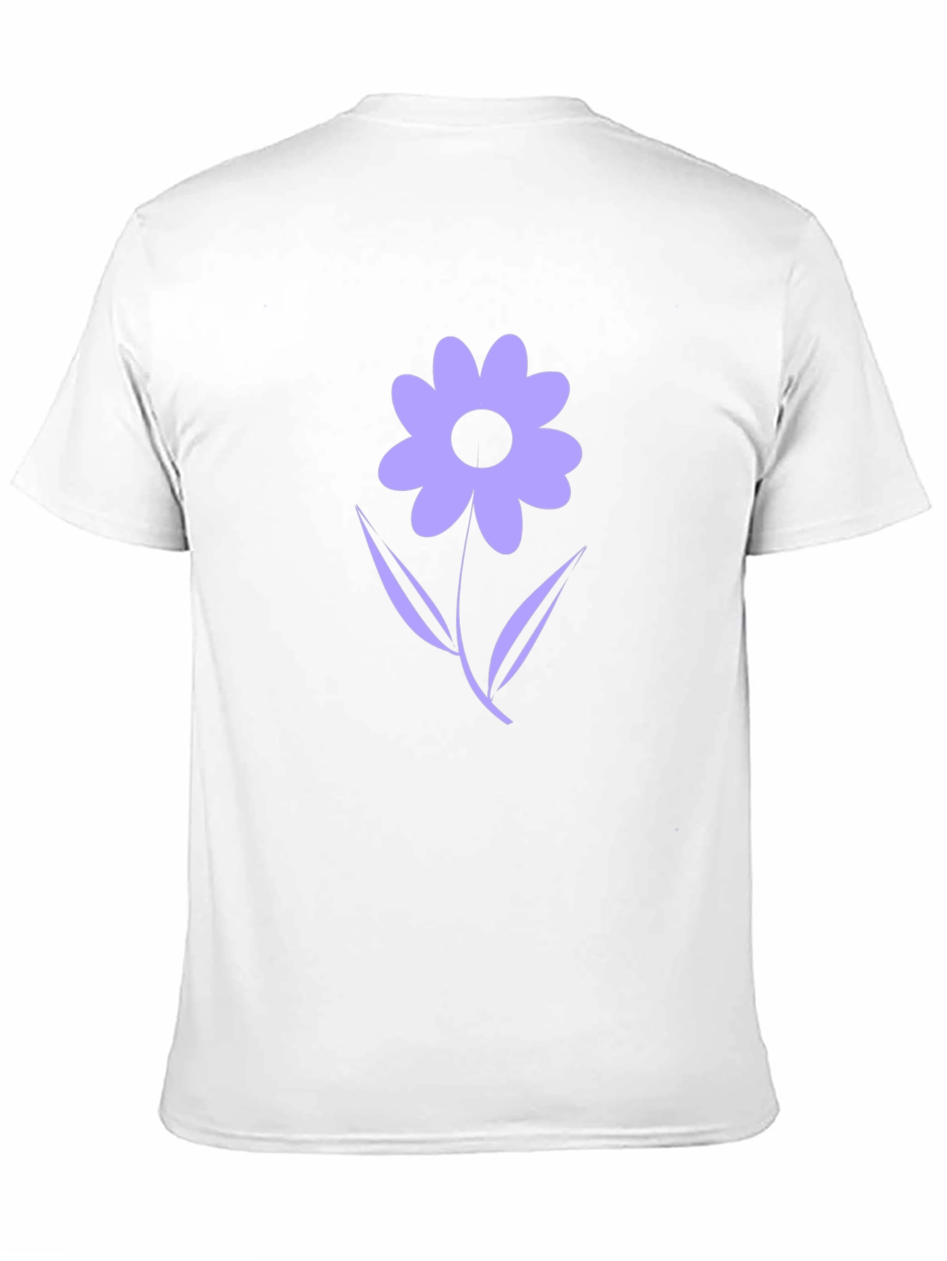 Black T-Shirt with Purple Flower Graphic