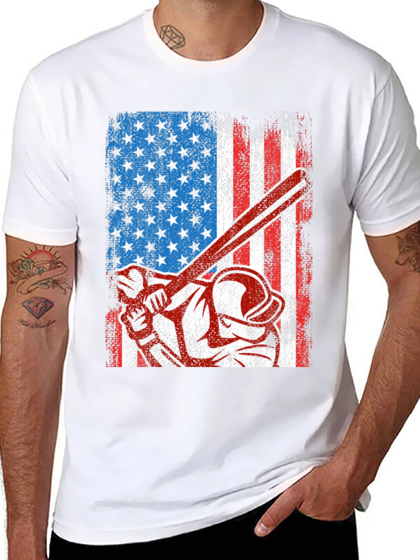 American Baseball Patriotic T-Shirt