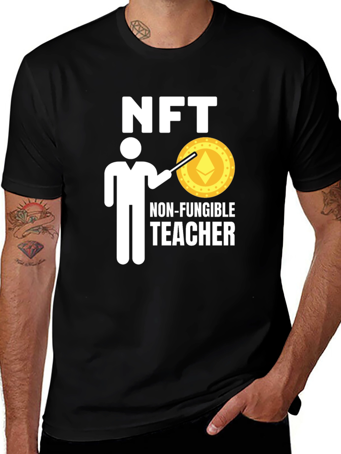 NFT Teacher Black T-Shirt - Crypto Education