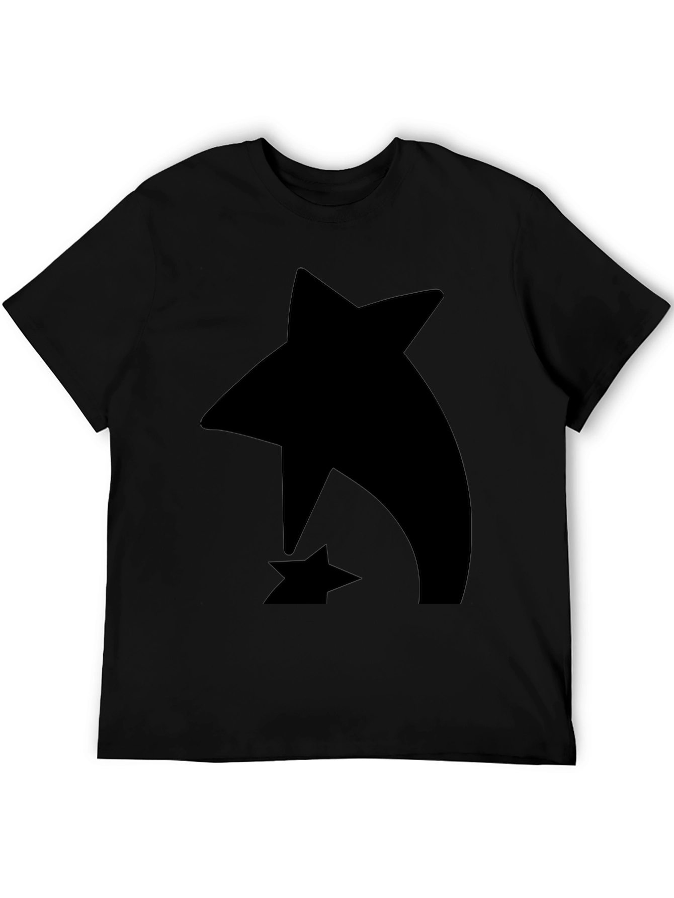 Abstract Star Graphic Black T-Shirt