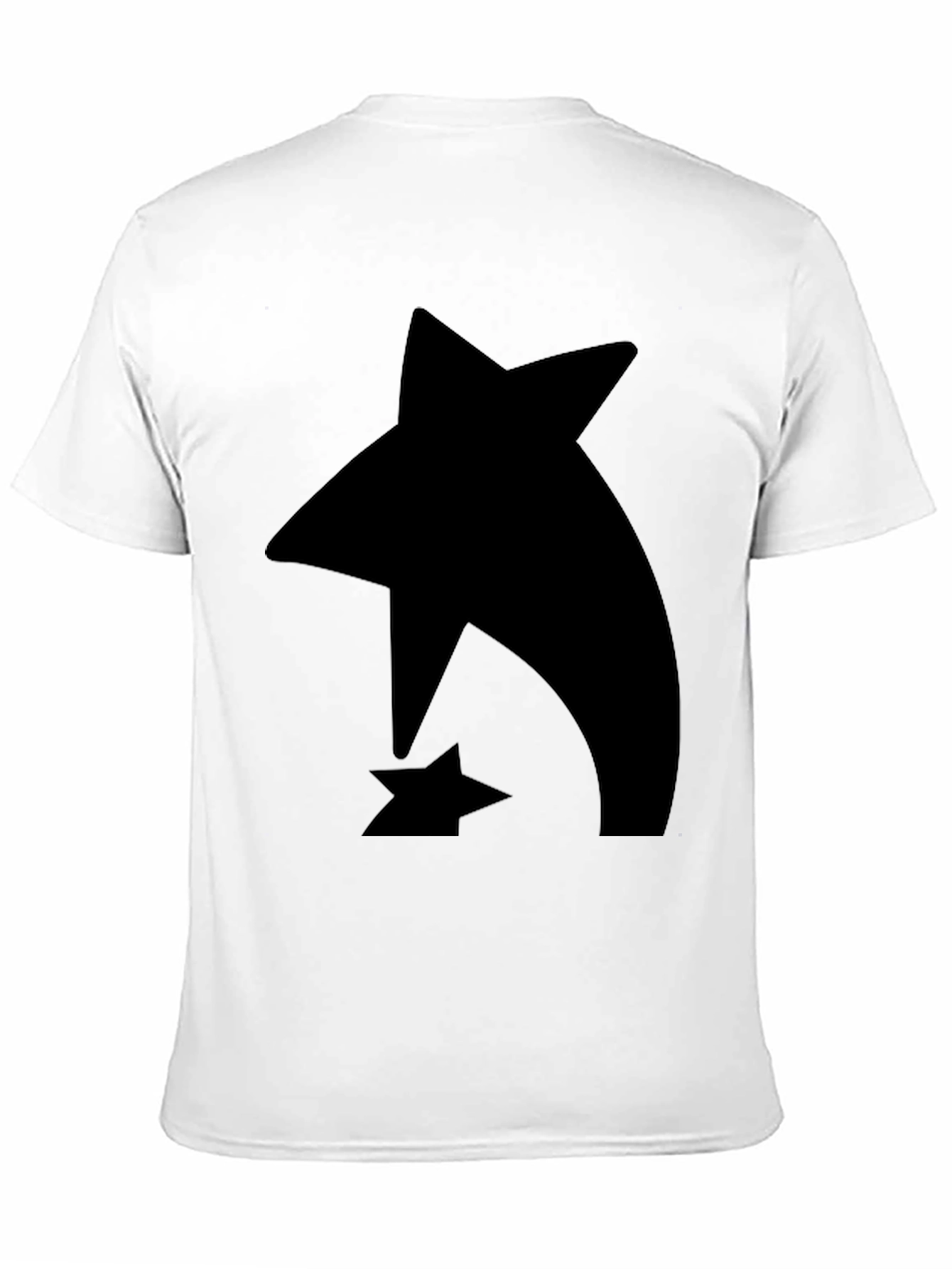 Abstract Star Graphic Black T-Shirt