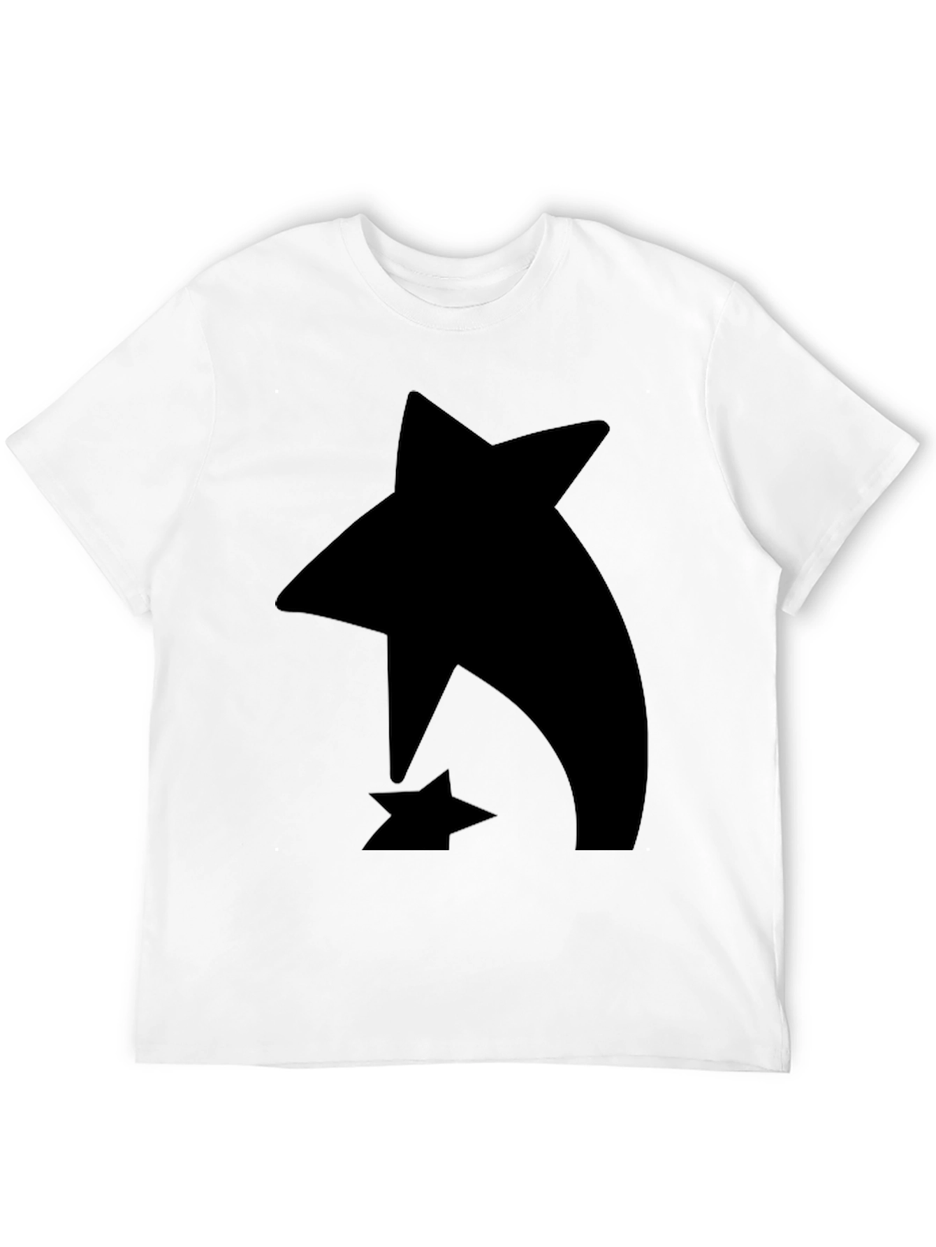 Abstract Star Graphic Black T-Shirt
