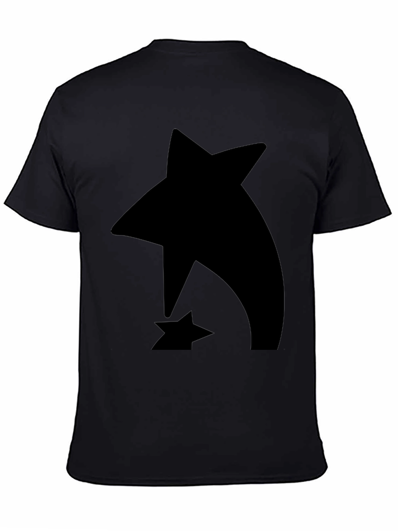 Abstract Star Graphic Black T-Shirt