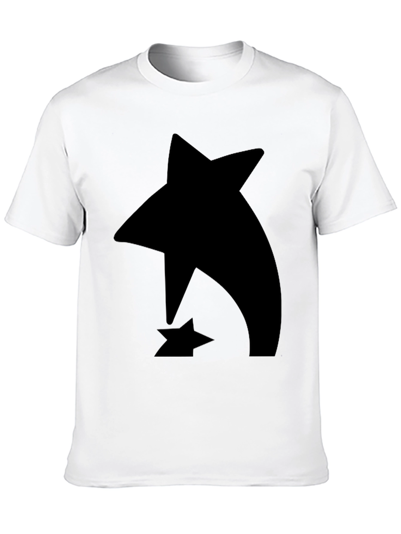 Abstract Star Graphic Black T-Shirt